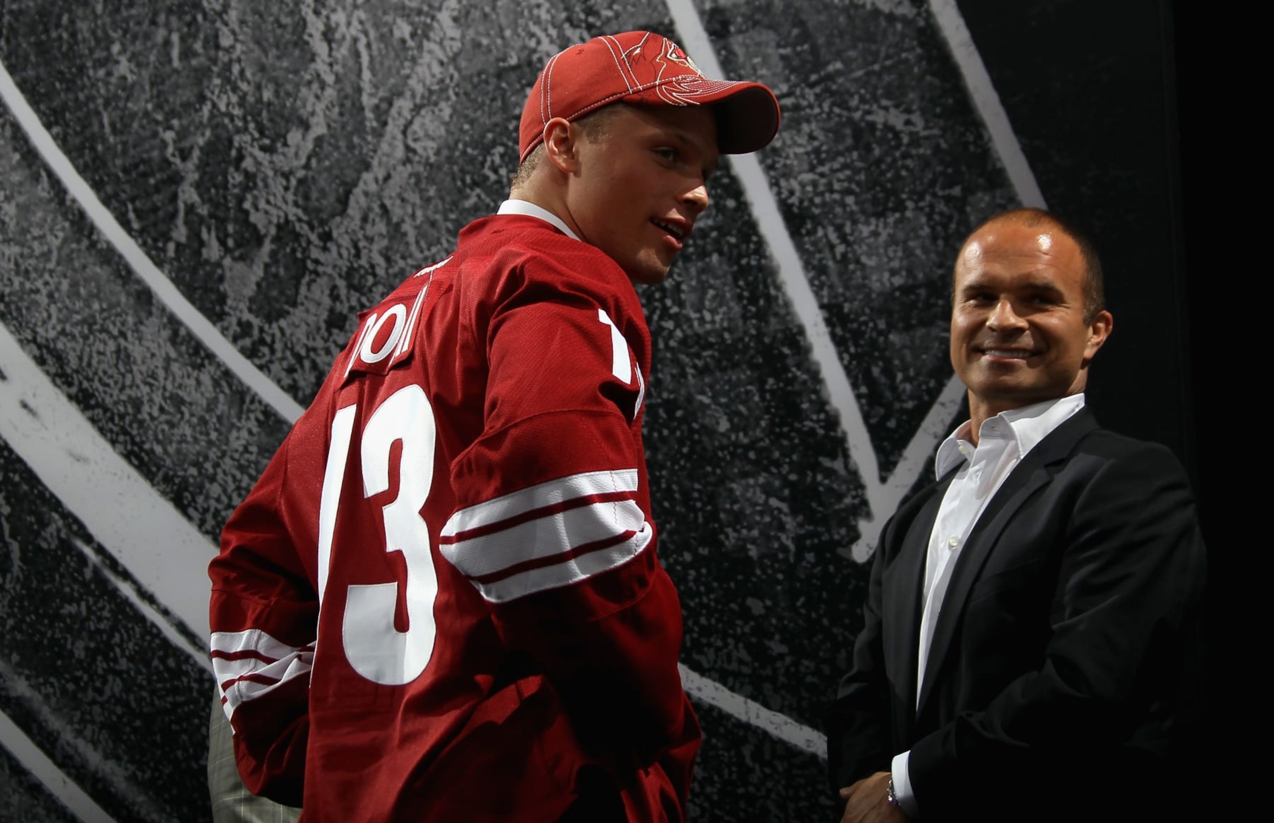 Max and Tie Domi at the 2013 NHL Draft.