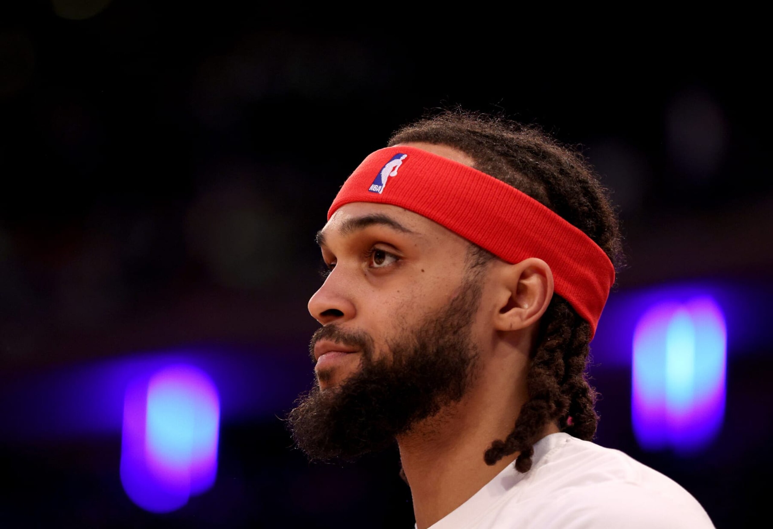 NEW YORK, NEW YORK - JANUARY 16: Gary Trent Jr. #33 of the Toronto Raptors warms up before the game against the New York Knicks at Madison Square Garden on January 16, 2023 in New York City. NOTE TO USER: User expressly acknowledges and agrees that, by downloading and or using this photograph, User is consenting to the terms and conditions of the Getty Images License Agreement. (Photo by Elsa/Getty Images) NEW YORK, NEW YORK - JANUARY 16: Gary Trent Jr. #33 of the Toronto Raptors warms up before the game against the New York Knicks at Madison Square Garden on January 16, 2023 in New York City. NOTE TO USER: User expressly acknowledges and agrees that, by downloading and or using this photograph, User is consenting to the terms and conditions of the Getty Images License Agreement. (Photo by Elsa/Getty Images)