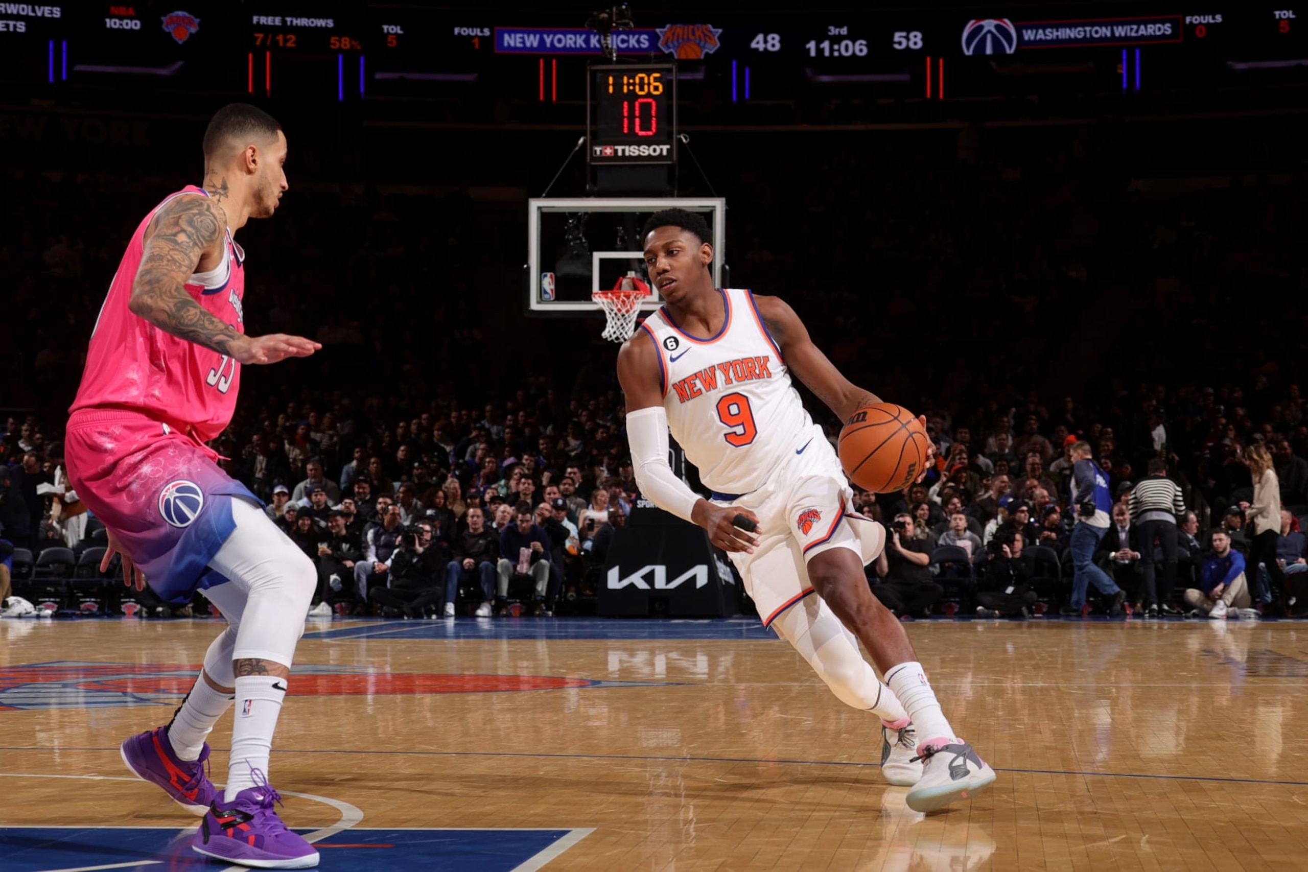 Kyle Kuzma and RJ Barrett Kyle Kuzma and RJ Barrett