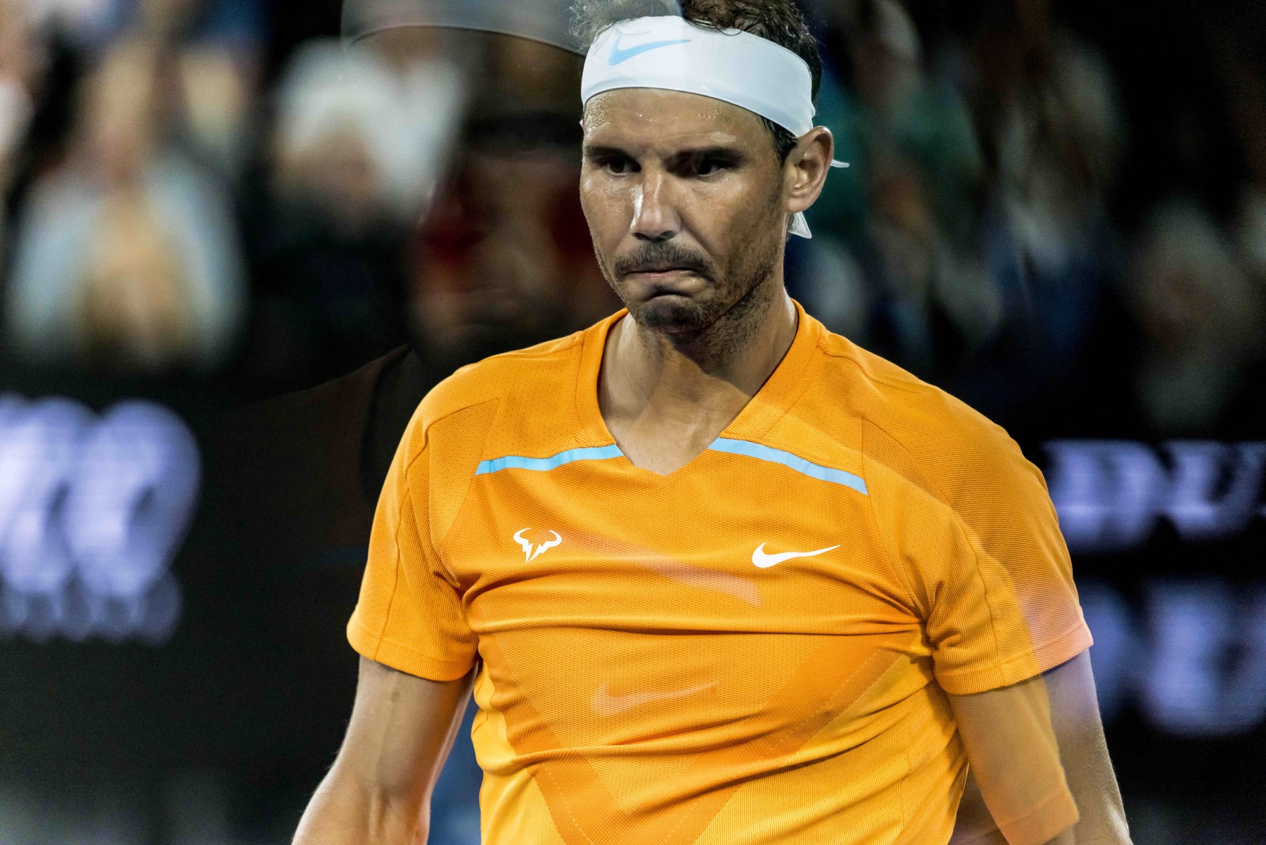 MELBOURNE, VIC - JANUARY 18: Rafael Nadal of Spain in action during Round 2 of the 2023 Australian Open on January 18 2023, at Melbourne Park in Melbourne, Australia. (Photo by Jason Heidrich/Icon Sportswire via Getty Images)
