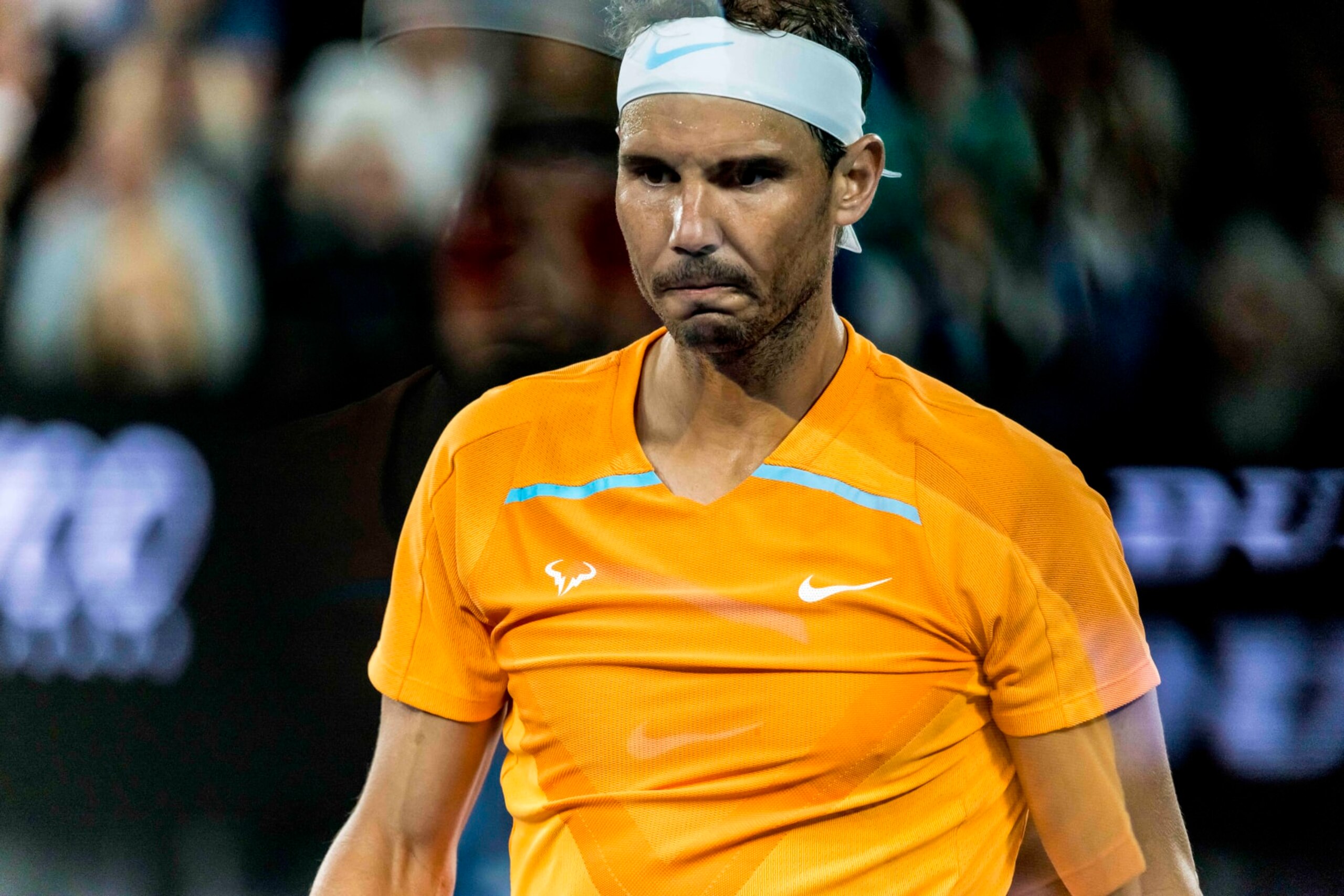 MELBOURNE, VIC - JANUARY 18: Rafael Nadal of Spain in action during Round 2 of the 2023 Australian Open on January 18 2023, at Melbourne Park in Melbourne, Australia. (Photo by Jason Heidrich/Icon Sportswire via Getty Images)