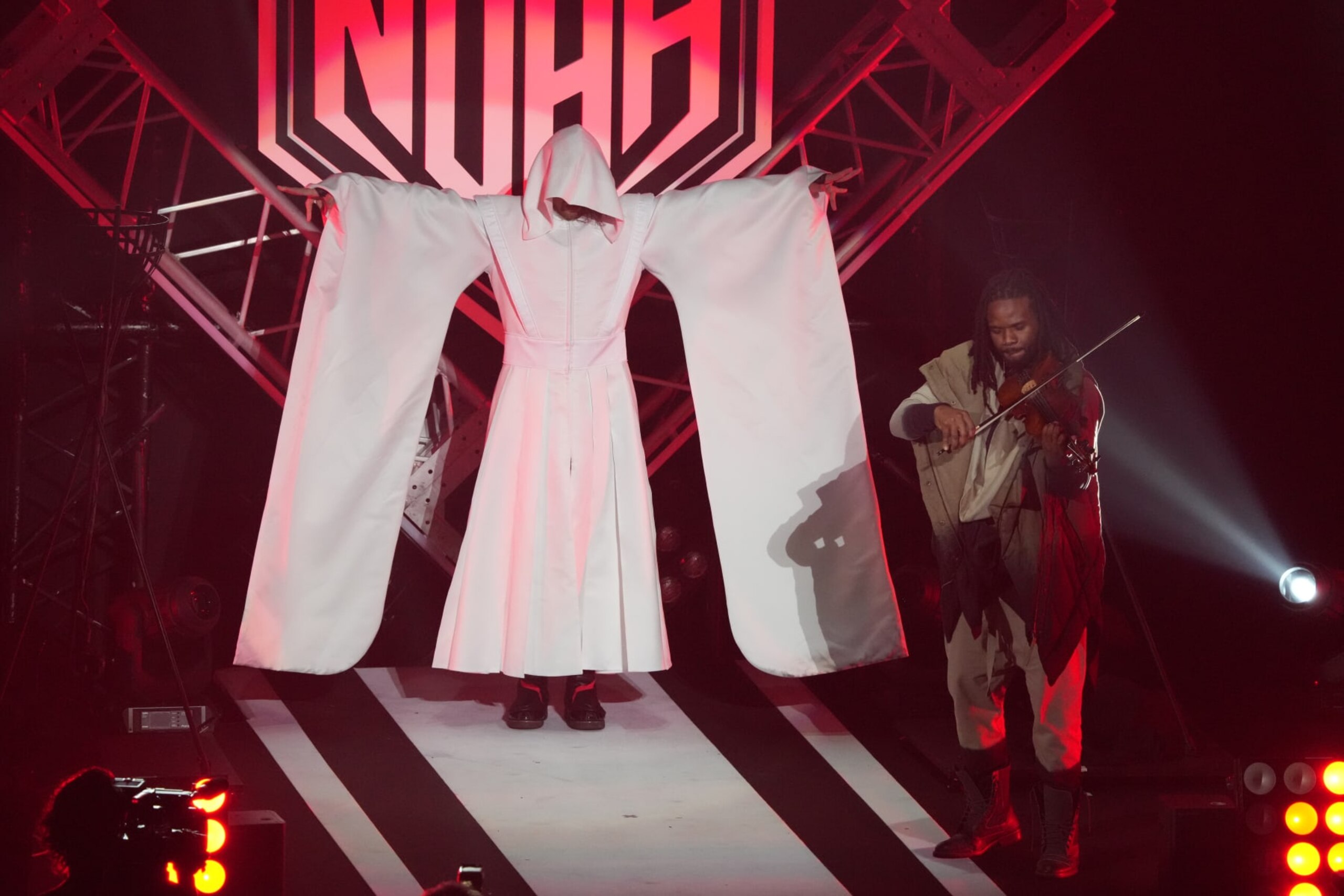 TOKYO, JAPAN - JANUARY 01: Shinsuke Nakamura enters the ring during the Pro-Wrestling NOAH at Nippon Budokan on January 01, 2023 in Tokyo, Japan. (Photo by Etsuo Hara/Getty Images)