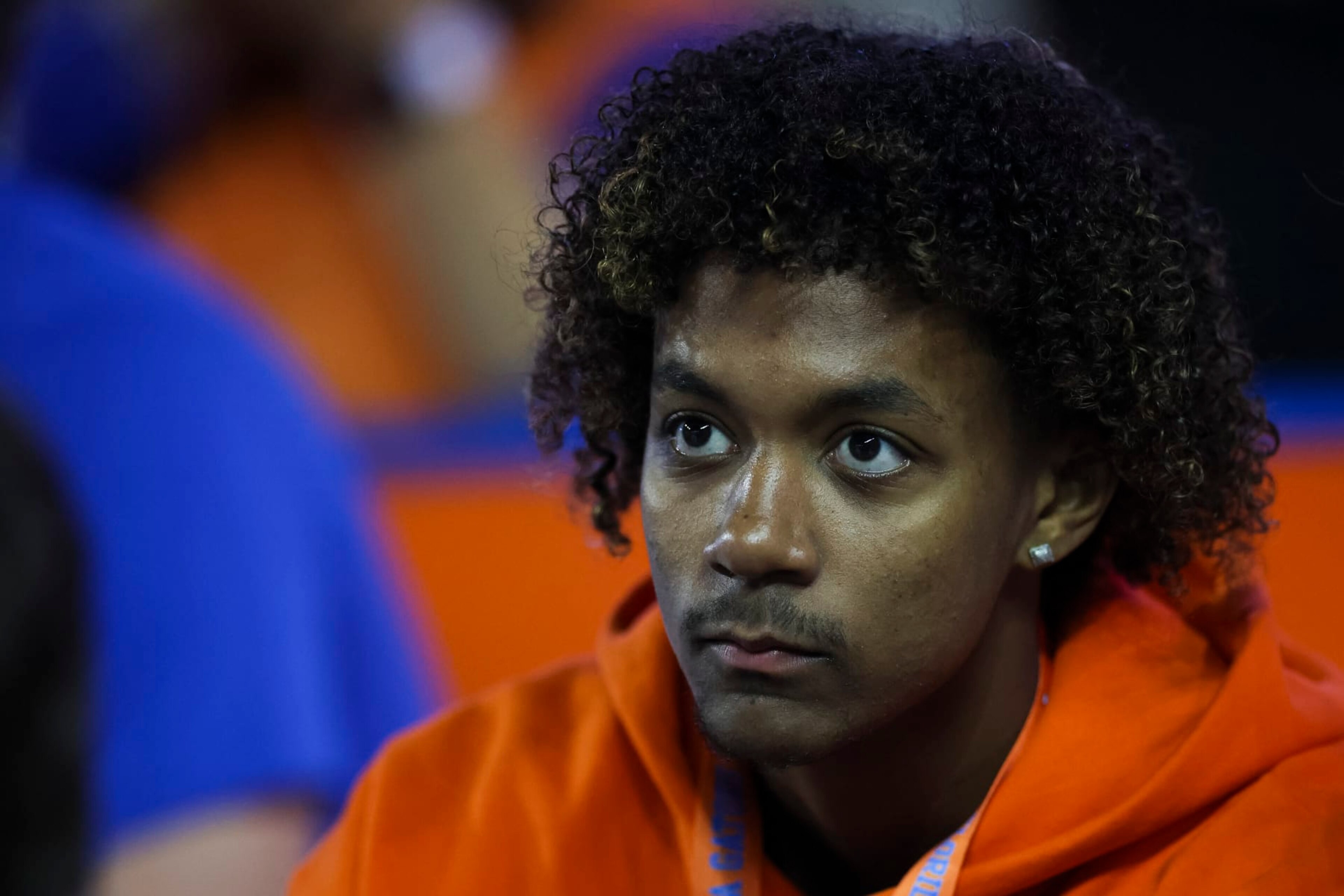 GAINESVILLE, FLORIDA - NOVEMBER 12: Florida Gators commit Jaden Rashada looks on during the second half of a game between the Florida Gators and the South Carolina Gamecocks at Ben Hill Griffin Stadium on November 12, 2022 in Gainesville, Florida. (Photo by James Gilbert/Getty Images) GAINESVILLE, FLORIDA - NOVEMBER 12: Florida Gators commit Jaden Rashada looks on during the second half of a game between the Florida Gators and the South Carolina Gamecocks at Ben Hill Griffin Stadium on November 12, 2022 in Gainesville, Florida. (Photo by James Gilbert/Getty Images)