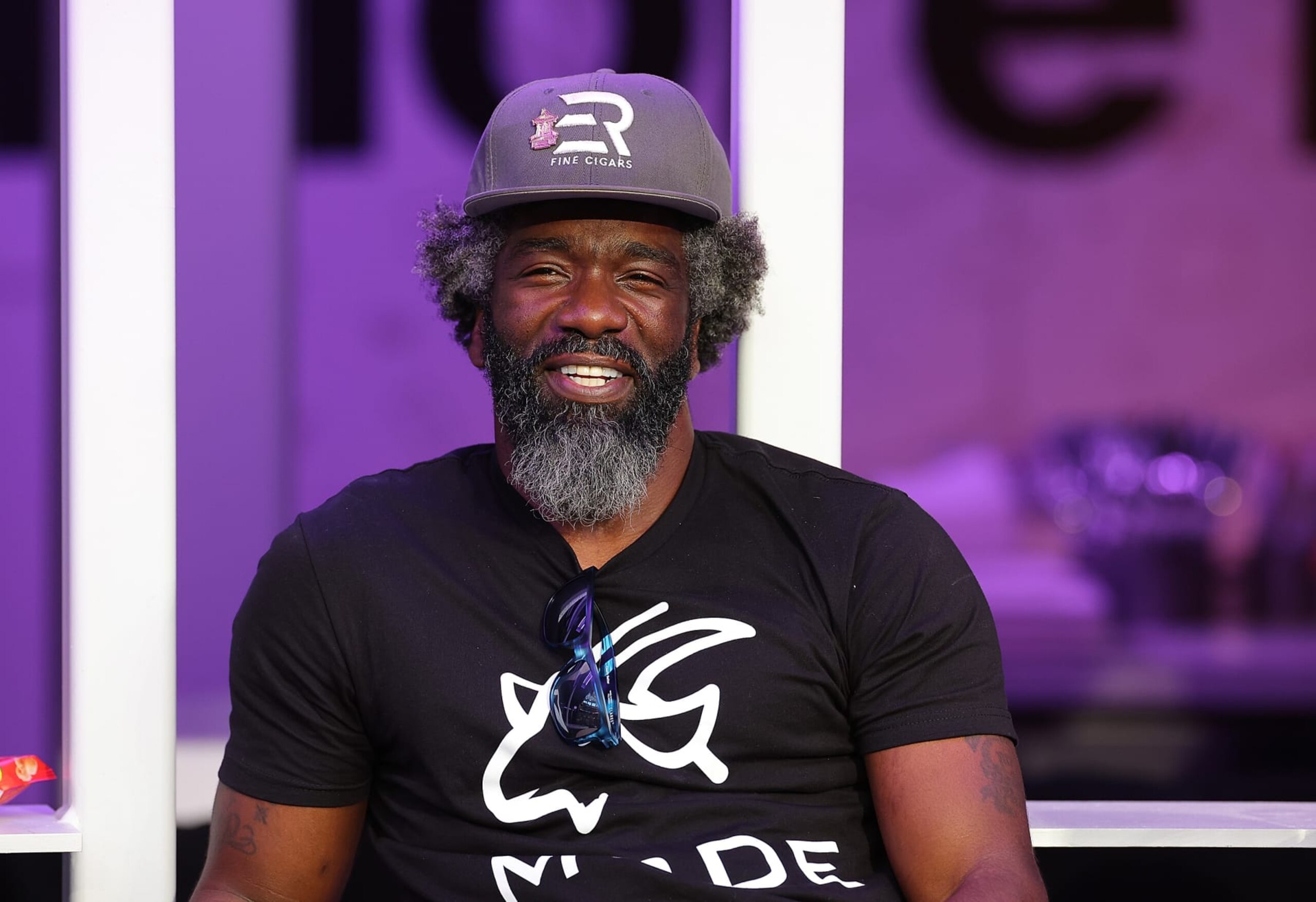 INGLEWOOD, CALIFORNIA - FEBRUARY 13: Former NLF player Ed Reed attends Super Bowl LVI between the Los Angeles Rams and the Cincinnati Bengals at SoFi Stadium on February 13, 2022 in Inglewood, California. (Photo by Kevin C. Cox/Getty Images)
