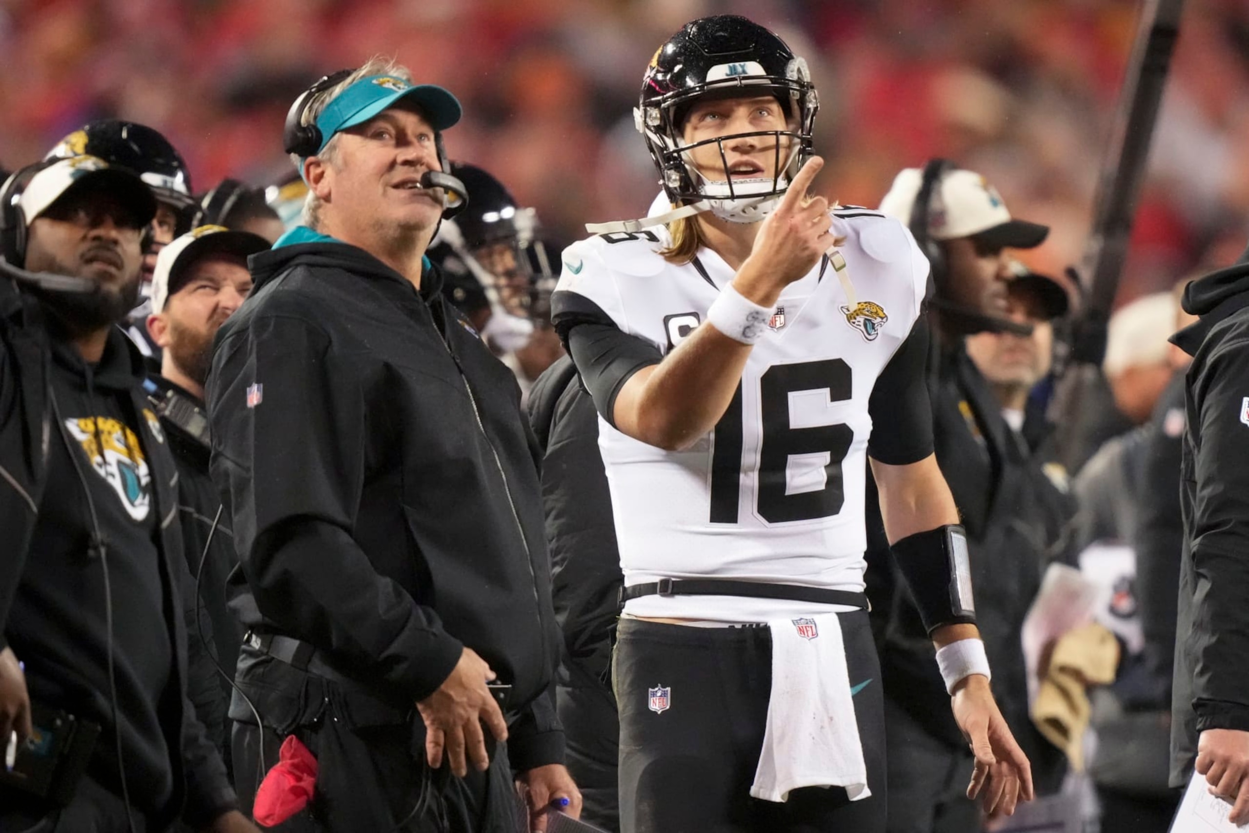 Doug Pederson (left) and Trevor Lawrence (right)