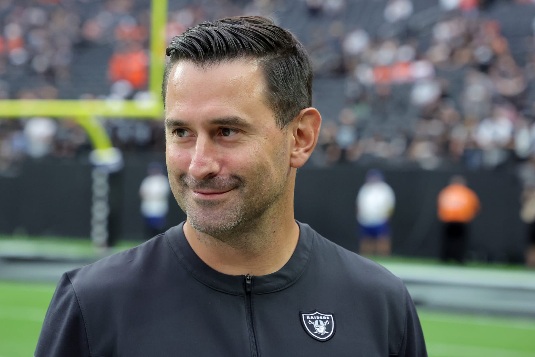 LAS VEGAS, NEVADA - OCTOBER 02: General manager Dave Ziegler of the Las Vegas Raiders looks on before the game against the Denver Broncos at Allegiant Stadium on October 02, 2022 in Las Vegas, Nevada. (Photo by Ethan Miller/Getty Images)