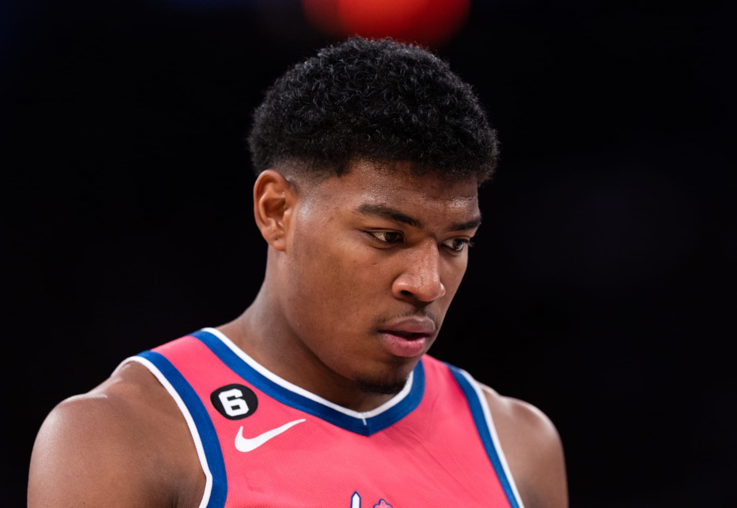 NEW YORK, NEW YORK - JANUARY 18: Rui Hachimura #8 of the Washington Wizards looks on during the third quarter of the game against the New York Knicks at Madison Square Garden on January 18, 2023 in New York City. NOTE TO USER: User expressly acknowledges and agrees that, by downloading and or using this photograph, User is consenting to the terms and conditions of the Getty Images License Agreement. (Photo by Dustin Satloff/Getty Images) NEW YORK, NEW YORK - JANUARY 18: Rui Hachimura #8 of the Washington Wizards looks on during the third quarter of the game against the New York Knicks at Madison Square Garden on January 18, 2023 in New York City. NOTE TO USER: User expressly acknowledges and agrees that, by downloading and or using this photograph, User is consenting to the terms and conditions of the Getty Images License Agreement. (Photo by Dustin Satloff/Getty Images)