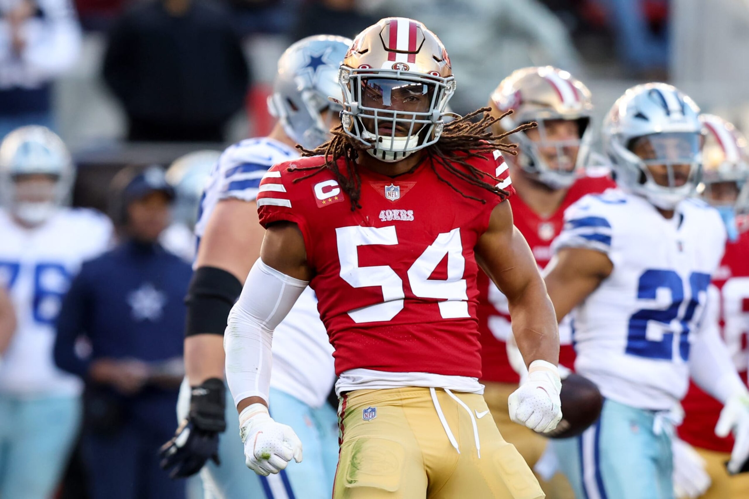 How Fred Warner and the Niners defense handle Jalen Hurts will be key. 