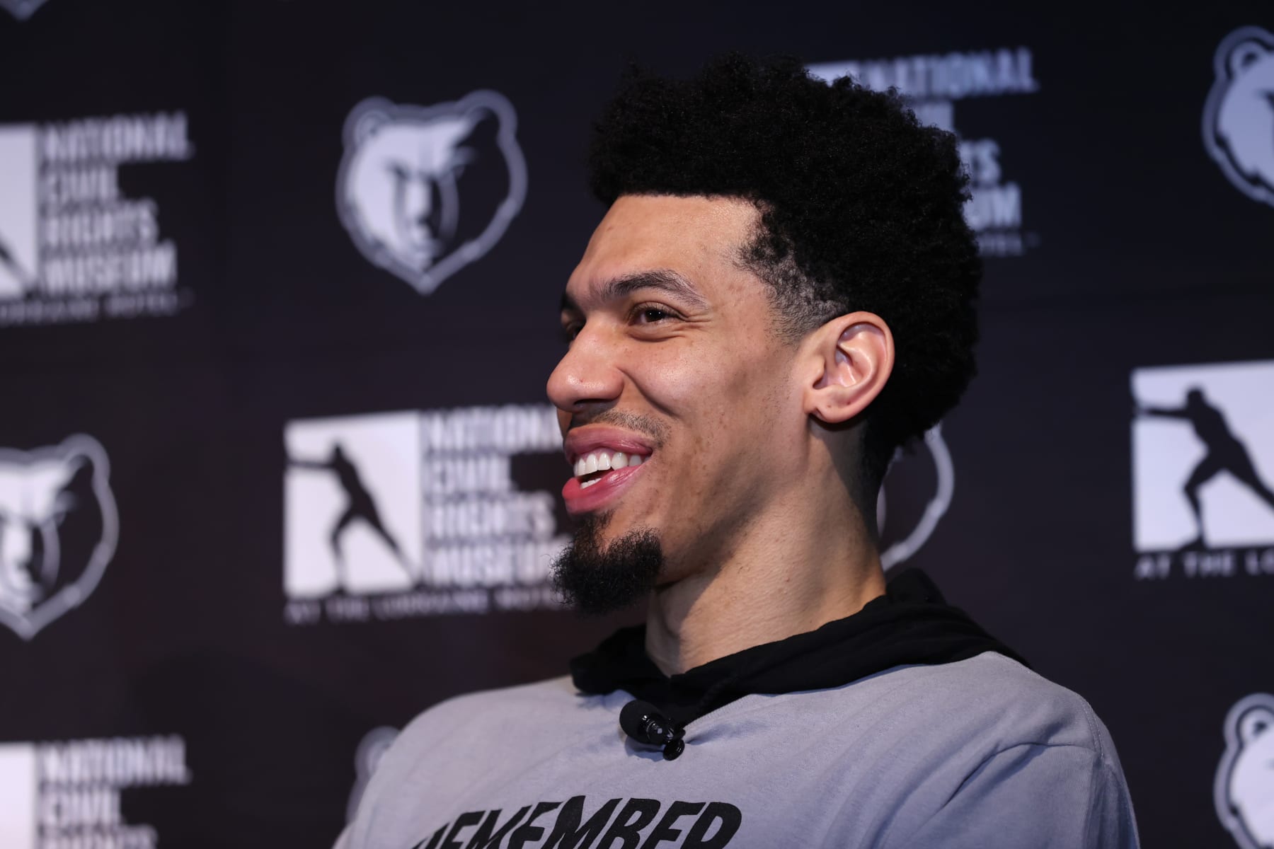 MEMPHIS, TN - JANUARY 15: Danny Green #14 of the Memphis Grizzlies talks during a panel discussion on January 15, 2023 at the National Civil Rights Museum at the Lorraine Motel in Memphis, Tennessee. NOTE TO USER: User expressly acknowledges and agrees that, by downloading and or using this photograph, User is consenting to the terms and conditions of the Getty Images License Agreement. Mandatory Copyright Notice: Copyright 2023 NBAE (Photo by Joe Murphy/NBAE via Getty Images)