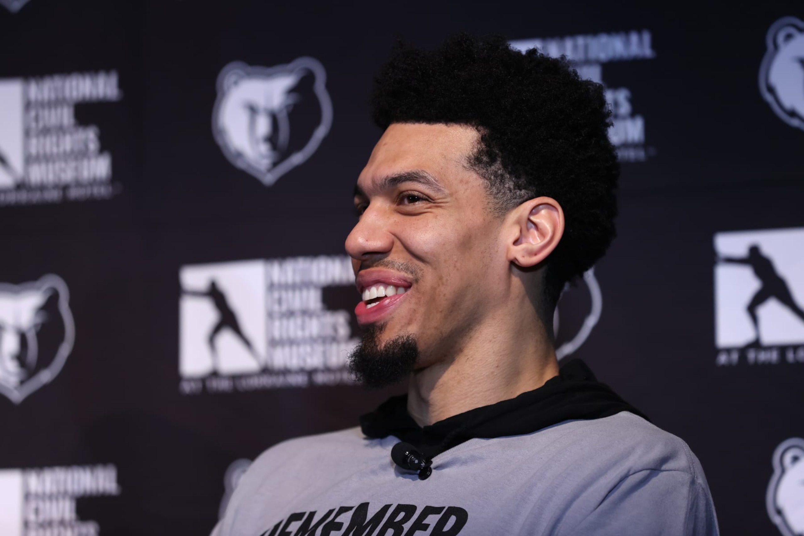 MEMPHIS, TN - JANUARY 15: Danny Green #14 of the Memphis Grizzlies talks during a panel discussion on January 15, 2023 at the National Civil Rights Museum at the Lorraine Motel in Memphis, Tennessee. NOTE TO USER: User expressly acknowledges and agrees that, by downloading and or using this photograph, User is consenting to the terms and conditions of the Getty Images License Agreement. Mandatory Copyright Notice: Copyright 2023 NBAE (Photo by Joe Murphy/NBAE via Getty Images)