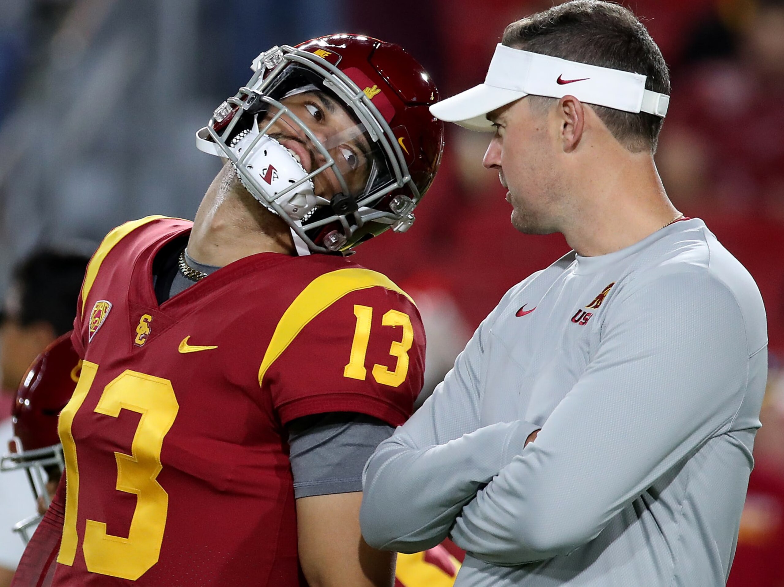Caleb Williams and Lincoln Riley