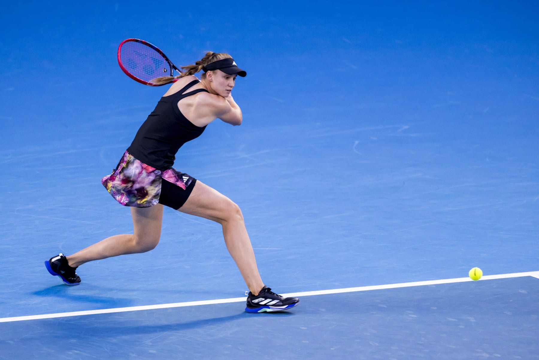MELBOURNE, VIC - JANUARY 26: Elena Rybakina of Kazakhstan in action during the Semifinals of the 2023 Australian Open on January 26 2023, at Melbourne Park in Melbourne, Australia. (Photo by Jason Heidrich/Icon Sportswire via Getty Images)