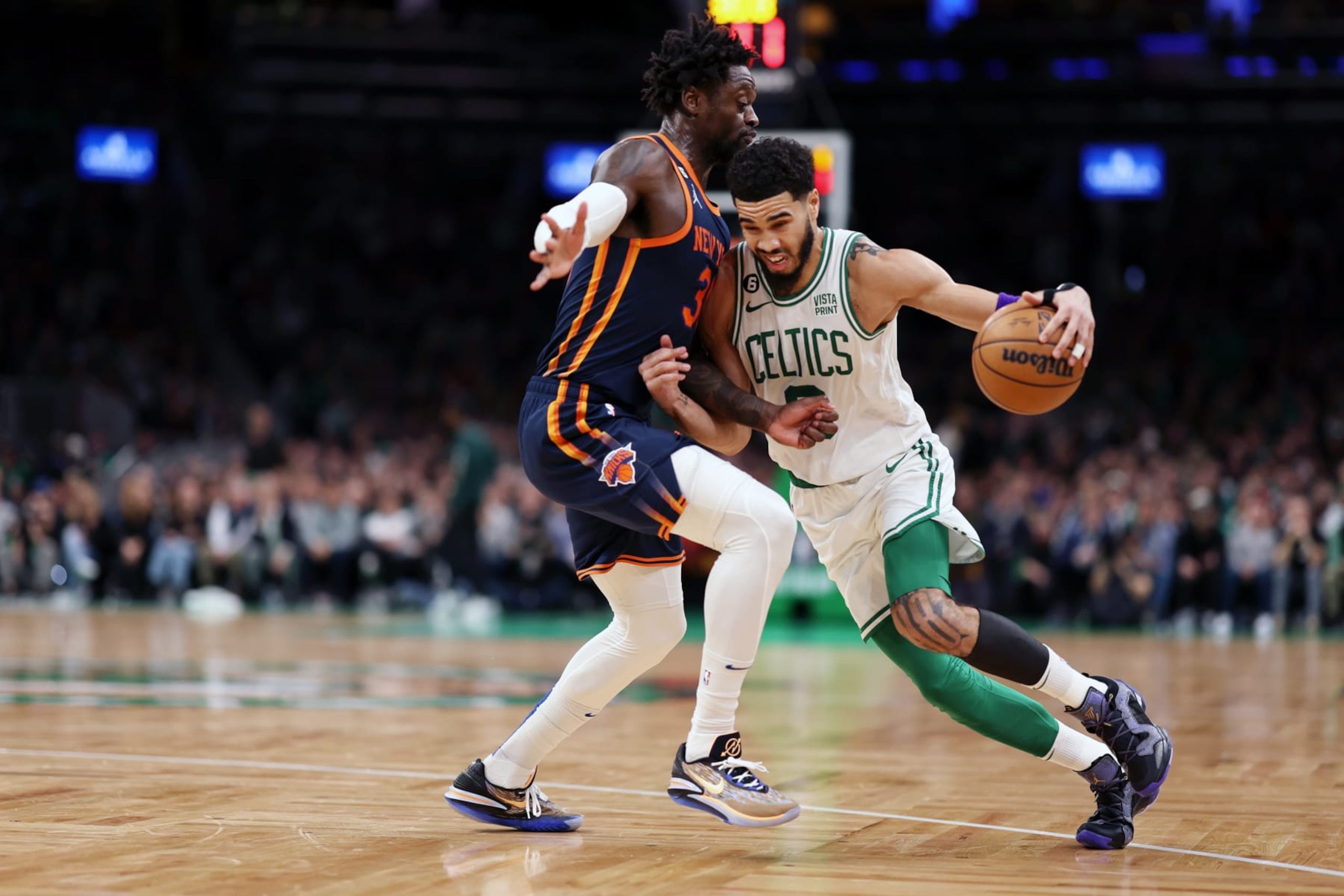 Julius Randle and Jayson Tatum