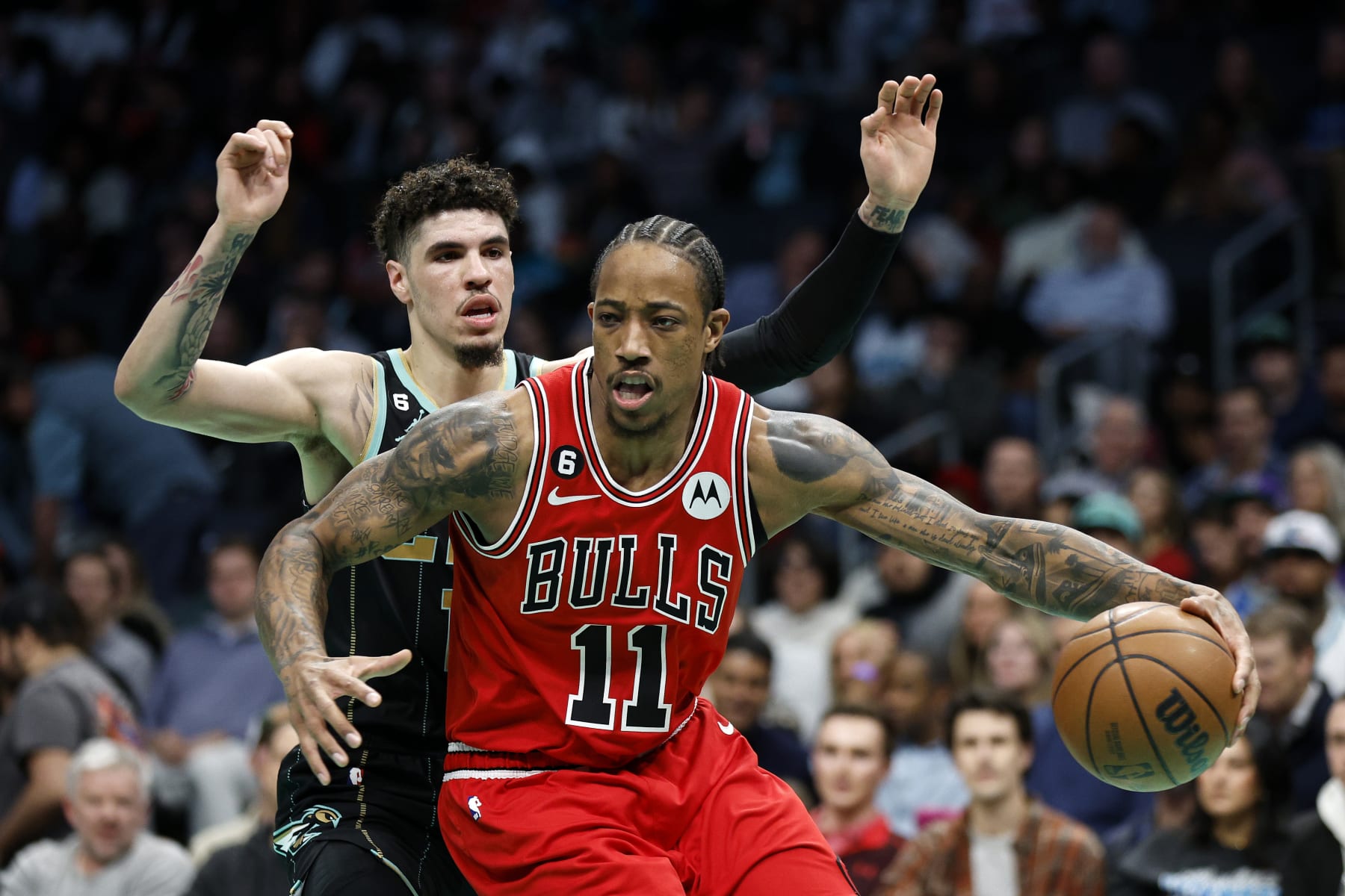 LaMelo Ball and DeMar DeRozan