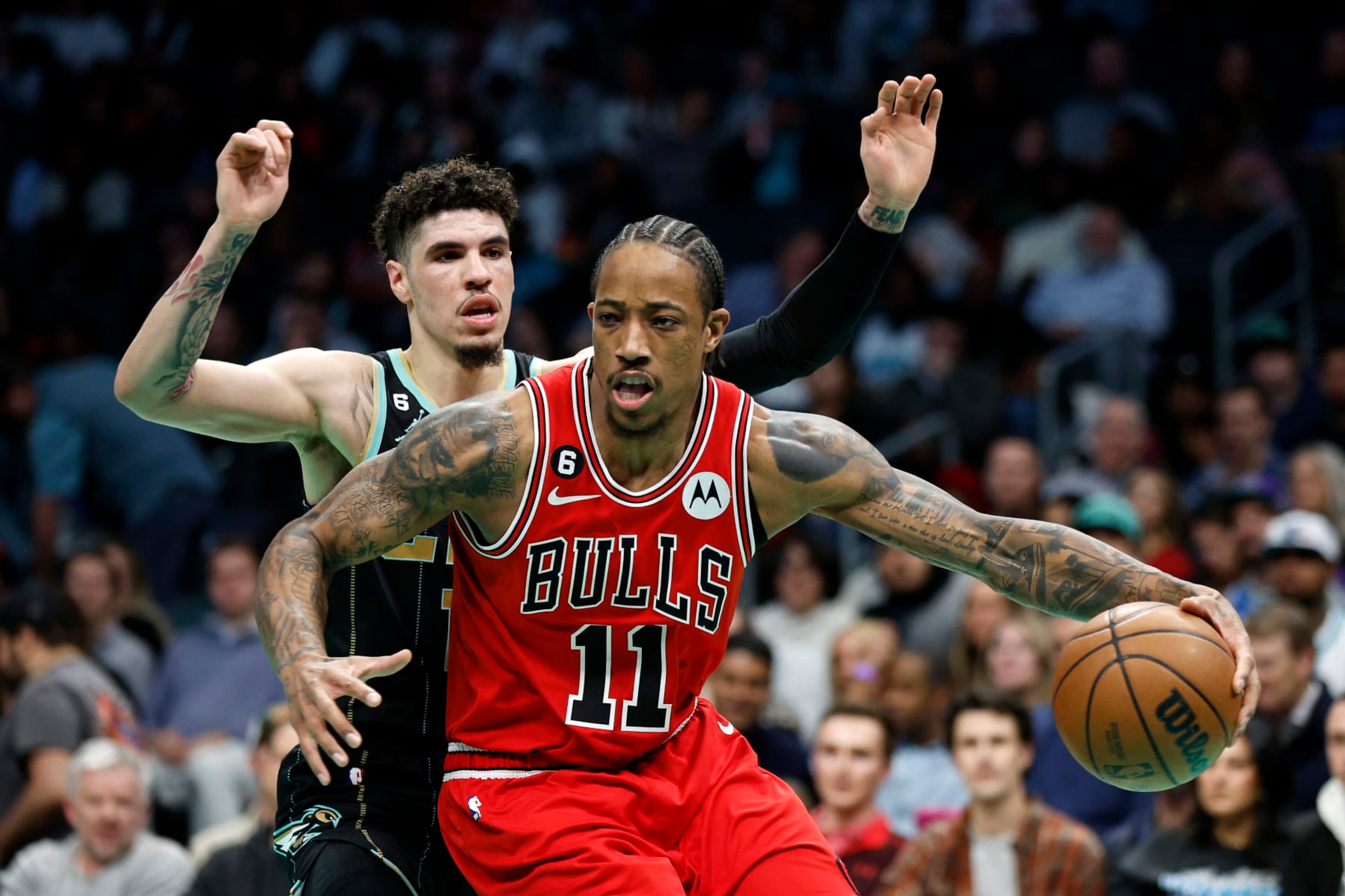 LaMelo Ball and DeMar DeRozan