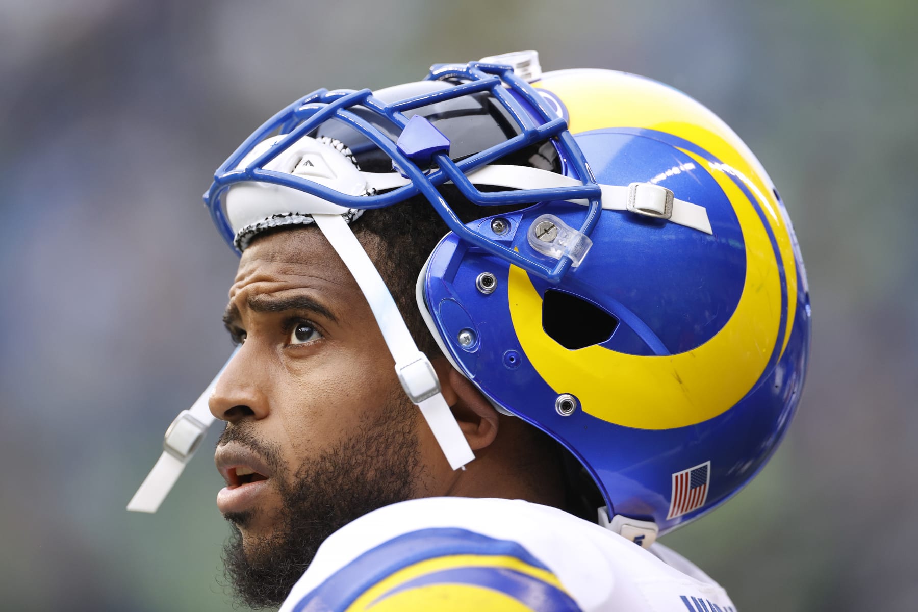 SEATTLE, WASHINGTON - JANUARY 08: Bobby Wagner #45 of the Los Angeles Rams looks on during the fourth quarter against the Seattle Seahawks at Lumen Field on January 08, 2023 in Seattle, Washington. (Photo by Steph Chambers/Getty Images)