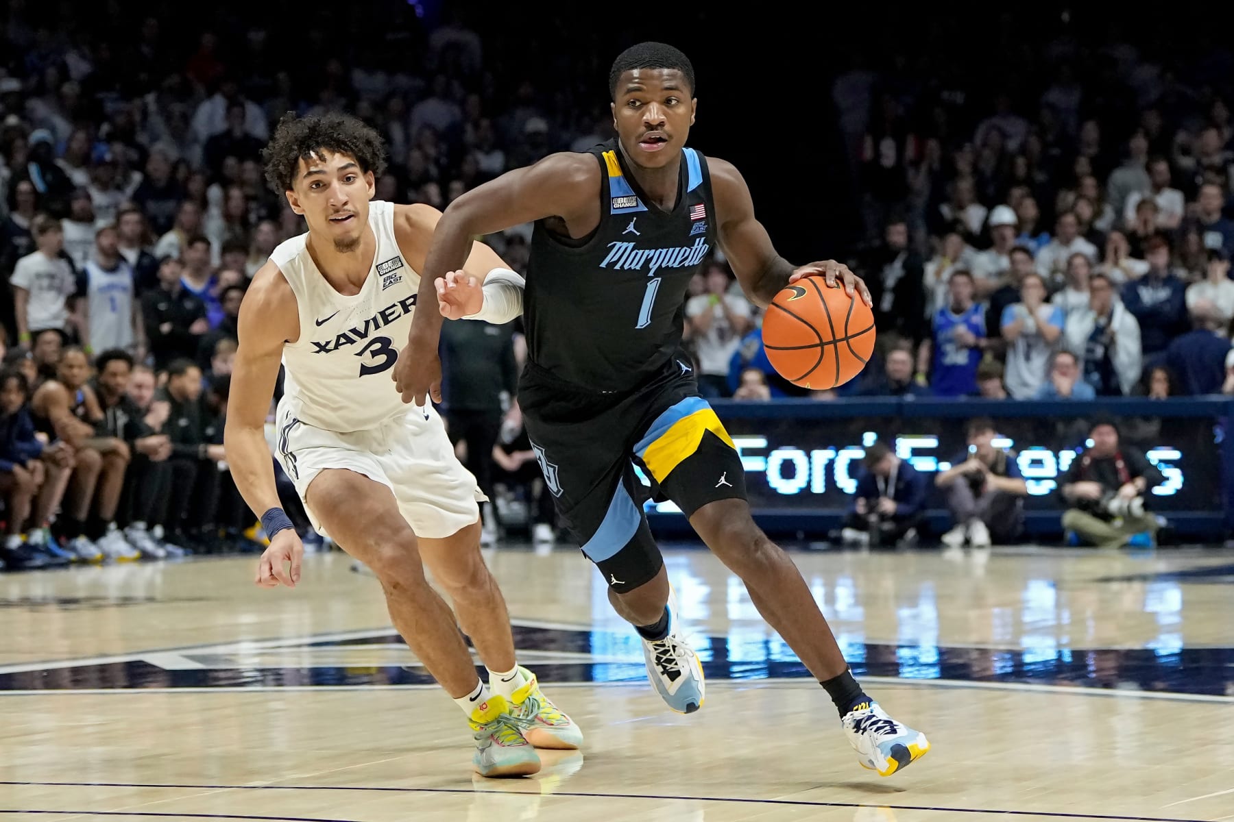 Marquette's Kam Jones and Xavier's Colby Jones