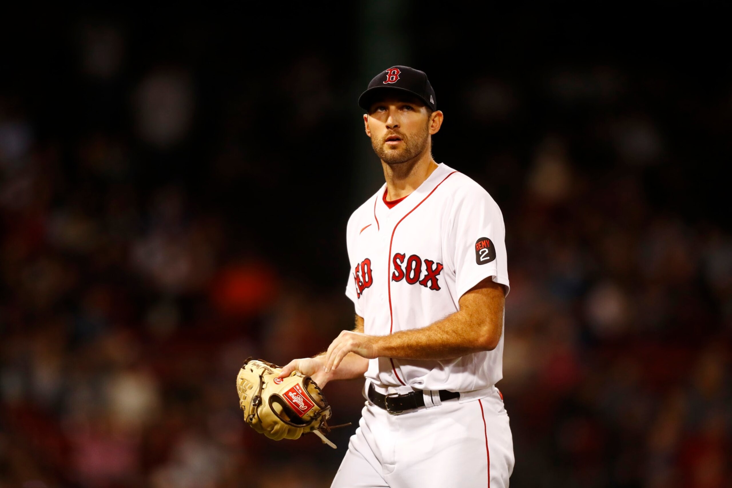 BOSTON, MASSACHUSETTS - SEPTEMBER 27: Starting pitcher Michael Wacha #52 of the Boston Red Sox looks on as he leaves the mound at the top of the fourth inning of the game against the Baltimore Orioles at Fenway Park on September 27, 2022 in Boston, Massachusetts. (Photo by Omar Rawlings/Getty Images) BOSTON, MASSACHUSETTS - SEPTEMBER 27: Starting pitcher Michael Wacha #52 of the Boston Red Sox looks on as he leaves the mound at the top of the fourth inning of the game against the Baltimore Orioles at Fenway Park on September 27, 2022 in Boston, Massachusetts. (Photo by Omar Rawlings/Getty Images)