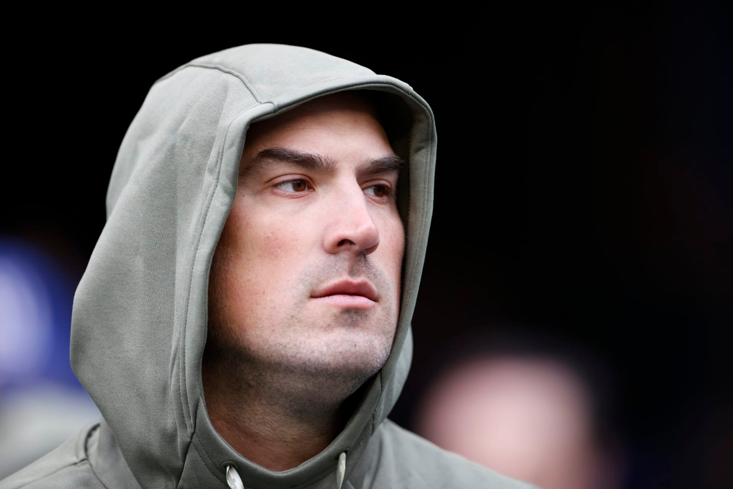 SEATTLE, WASHINGTON - OCTOBER 30: Offensive coordinator Mike Kafka looks on before a game against the Seattle Seahawks at Lumen Field on October 30, 2022 in Seattle, Washington. (Photo by Steph Chambers/Getty Images)