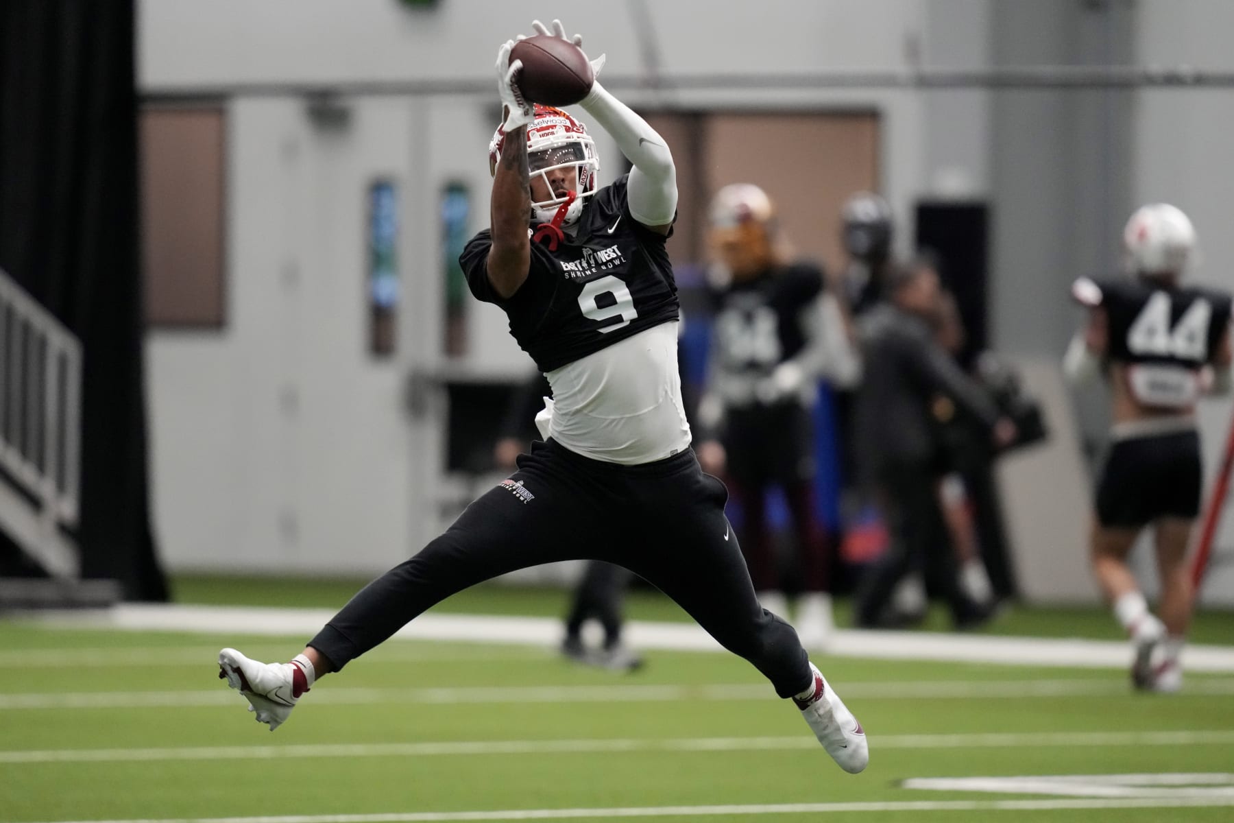 Arkansas wide receiver Jadon Haselwood at a Shrine Bowl practice. 
