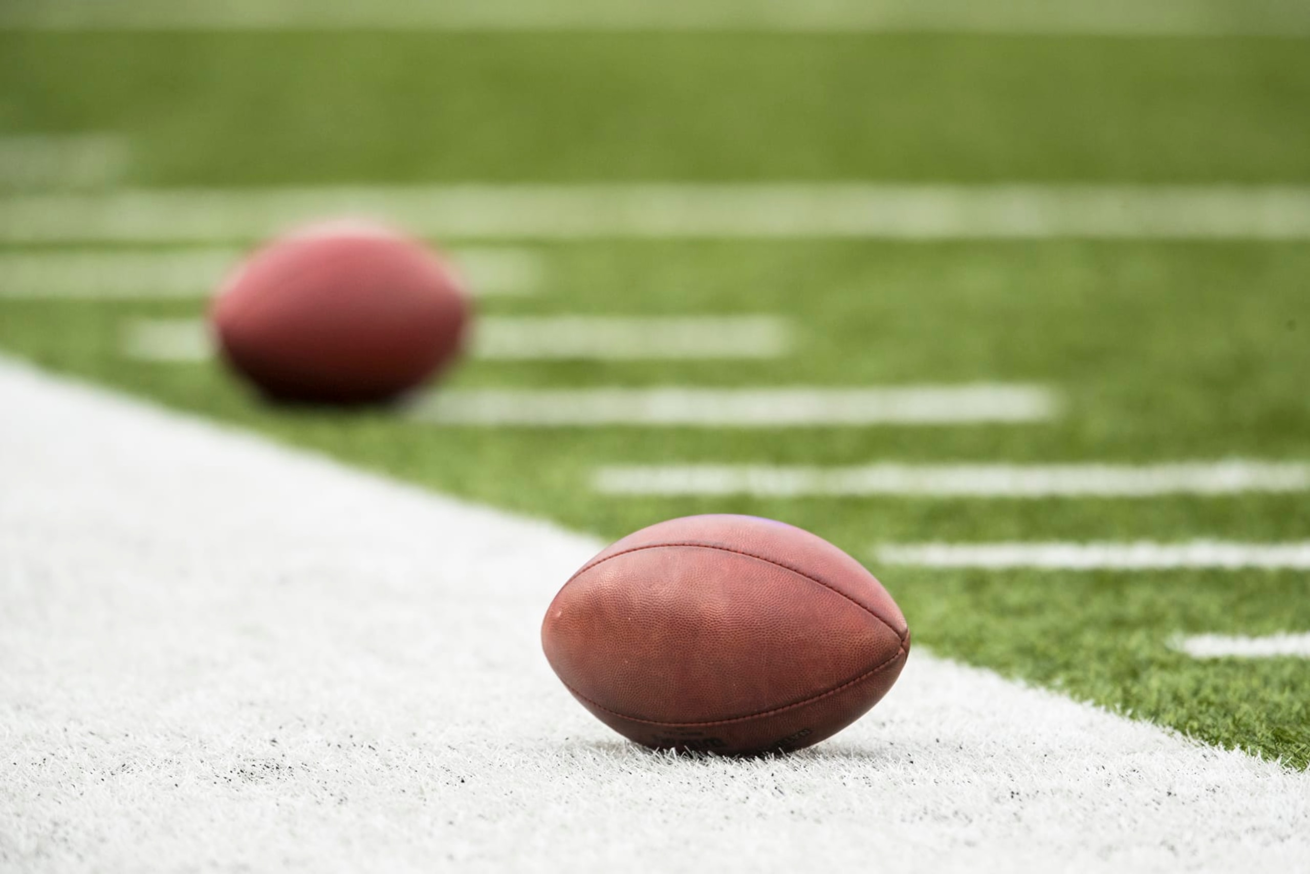 ORCHARD PARK, NY - NOVEMBER 27: American footballs rest on the sideline before the game between the Buffalo Bills and the Jacksonville Jaguars on November 27, 2016 at New Era Field in Orchard Park, New York. Buffalo defeats Jacksonville 28-21. (Photo by Brett Carlsen/Getty Images) *** Local Caption *** ORCHARD PARK, NY - NOVEMBER 27: American footballs rest on the sideline before the game between the Buffalo Bills and the Jacksonville Jaguars on November 27, 2016 at New Era Field in Orchard Park, New York. Buffalo defeats Jacksonville 28-21. (Photo by Brett Carlsen/Getty Images) *** Local Caption ***