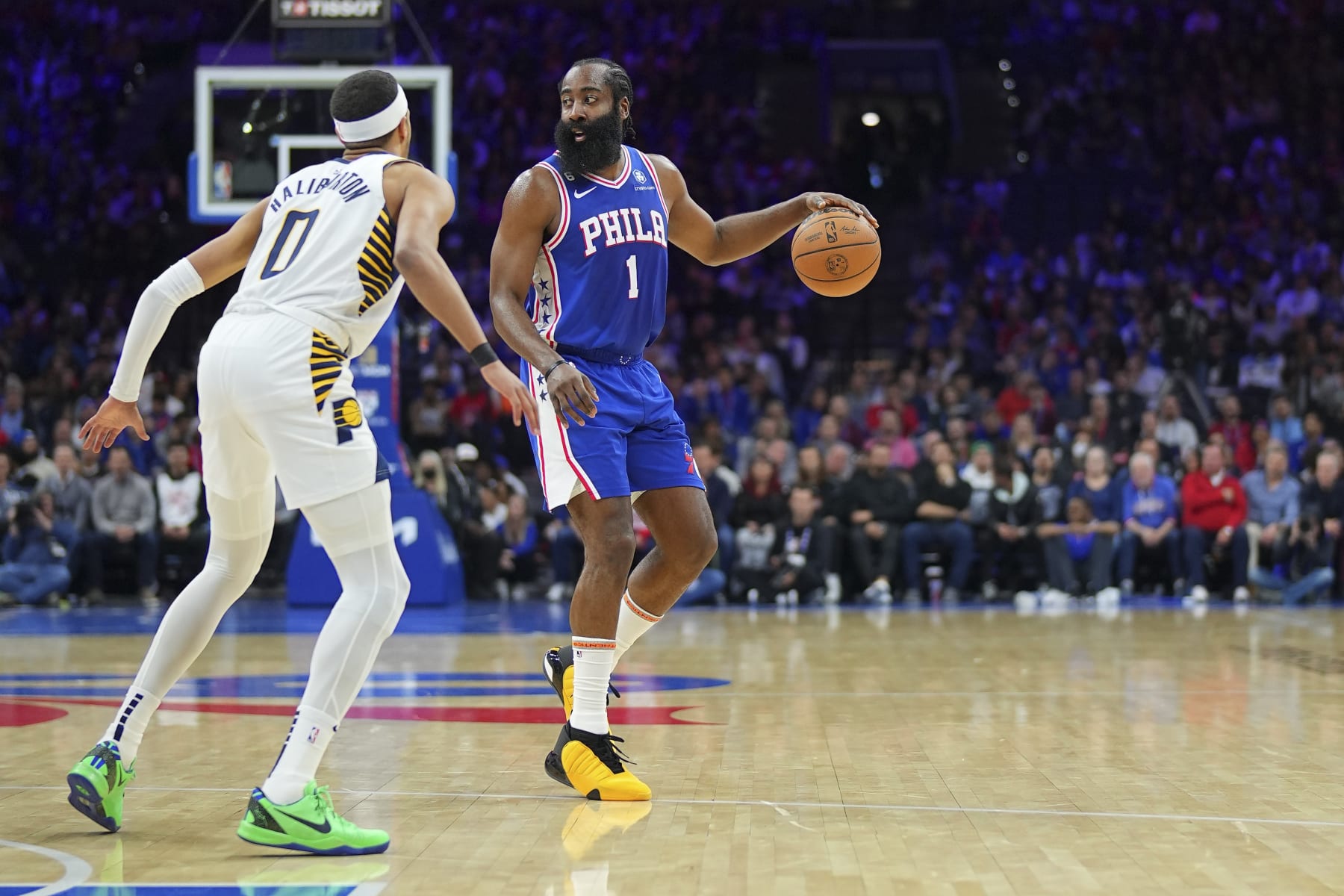 Tyrese Haliburton and James Harden
