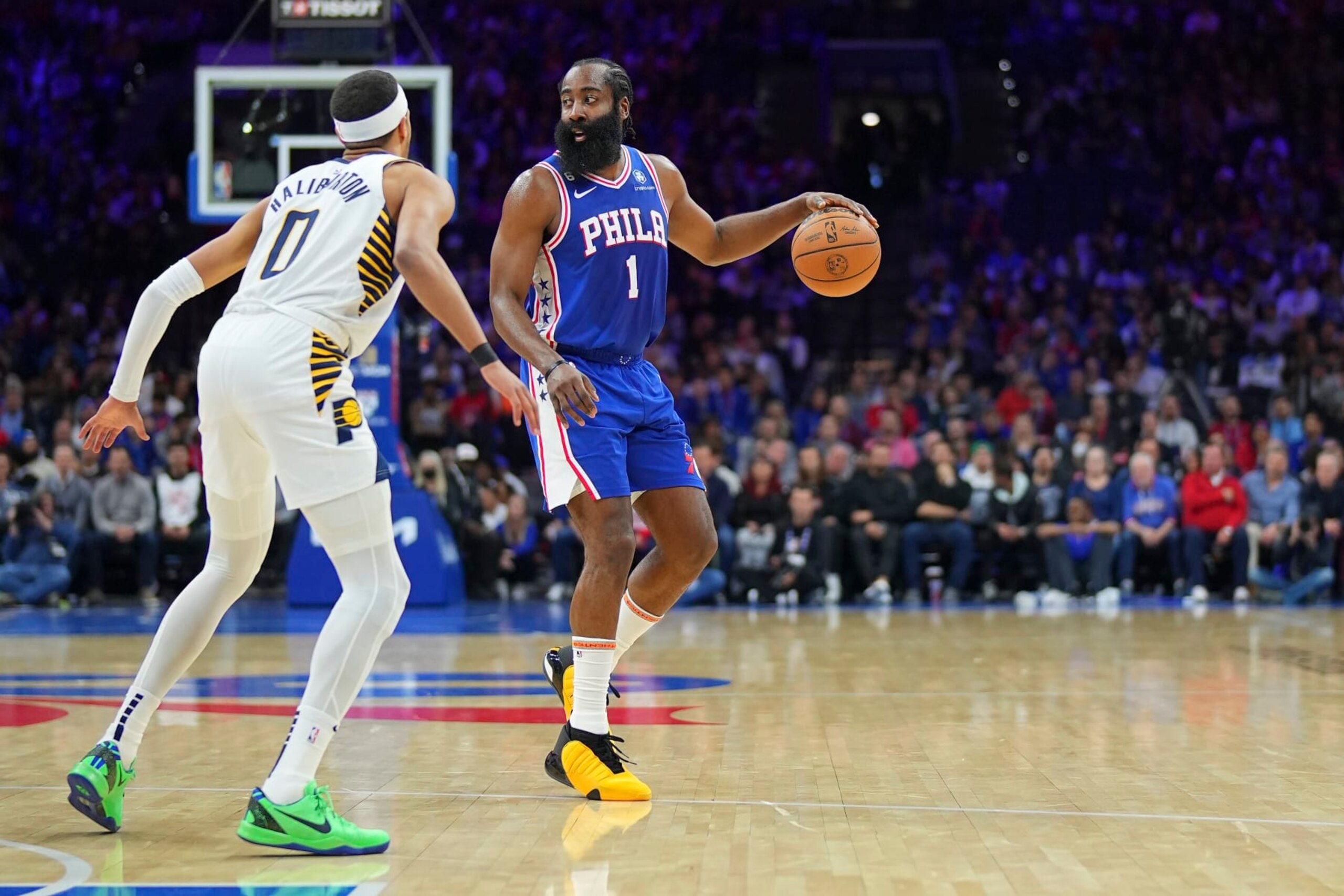 Tyrese Haliburton and James Harden
