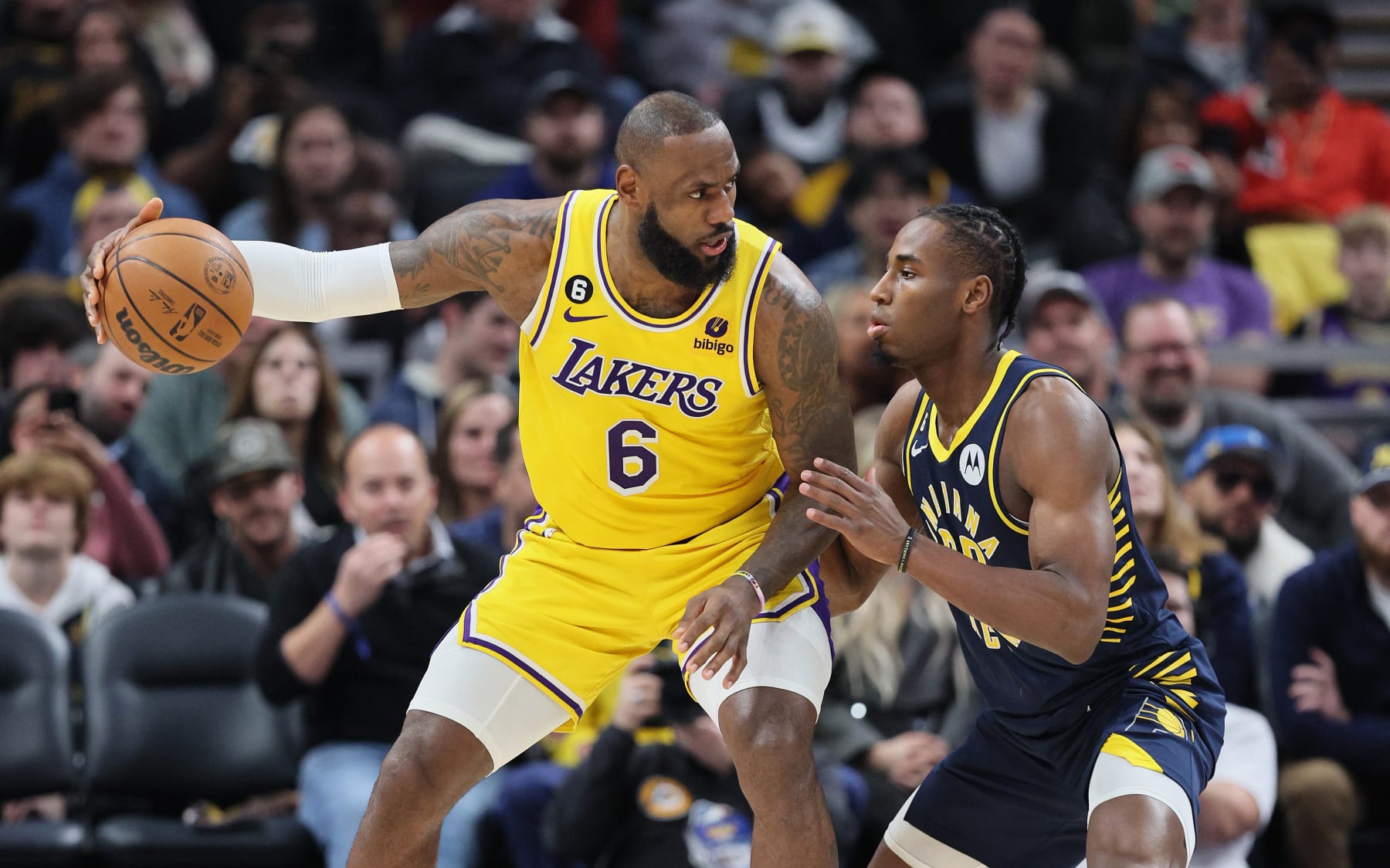 LeBron James and Aaron Nesmith