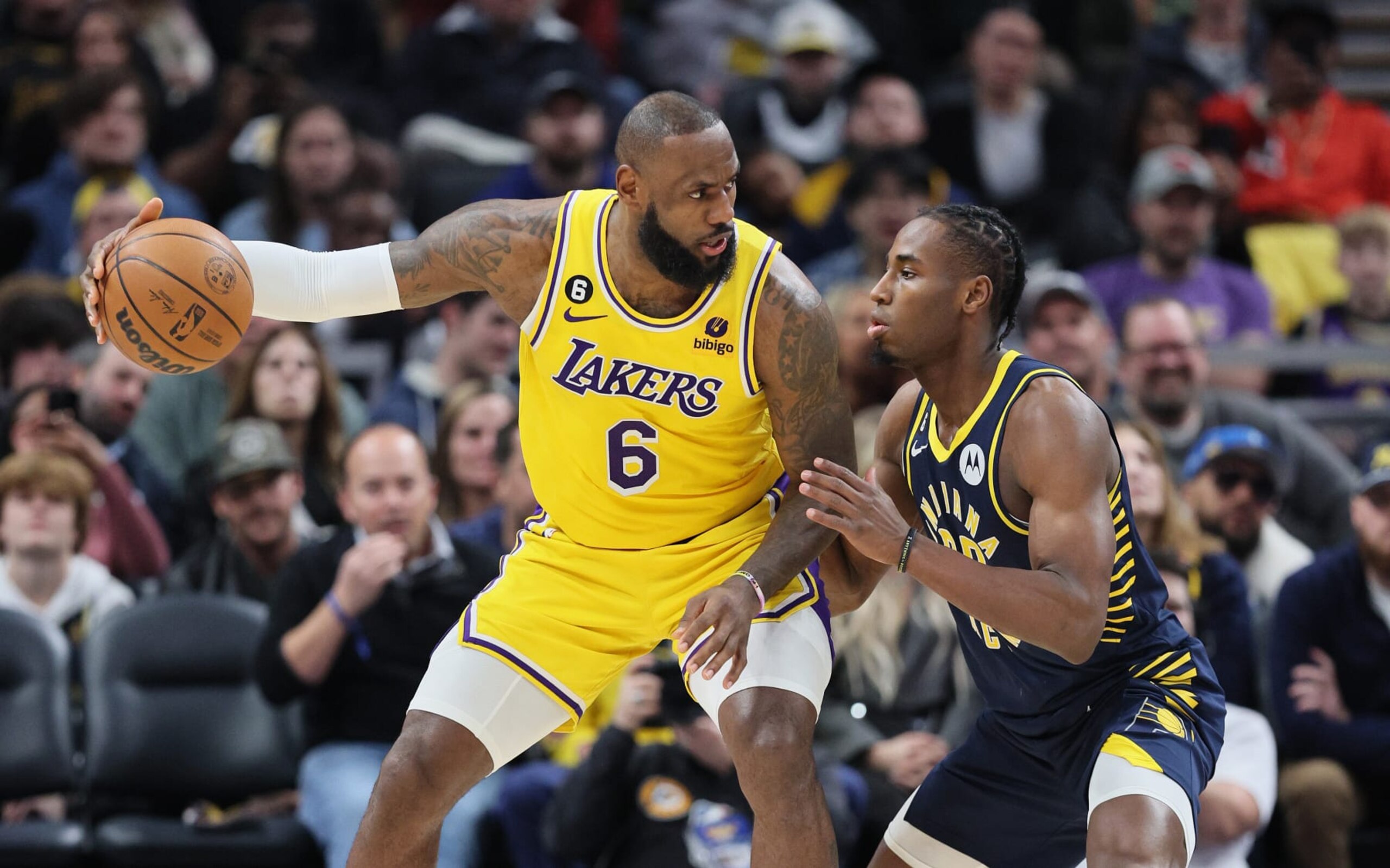 LeBron James and Aaron Nesmith