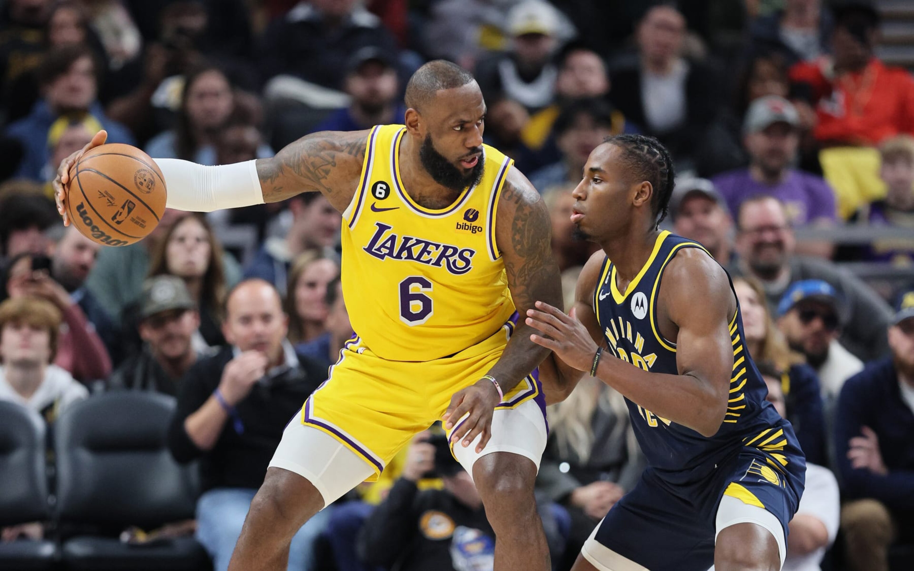 LeBron James and Aaron Nesmith