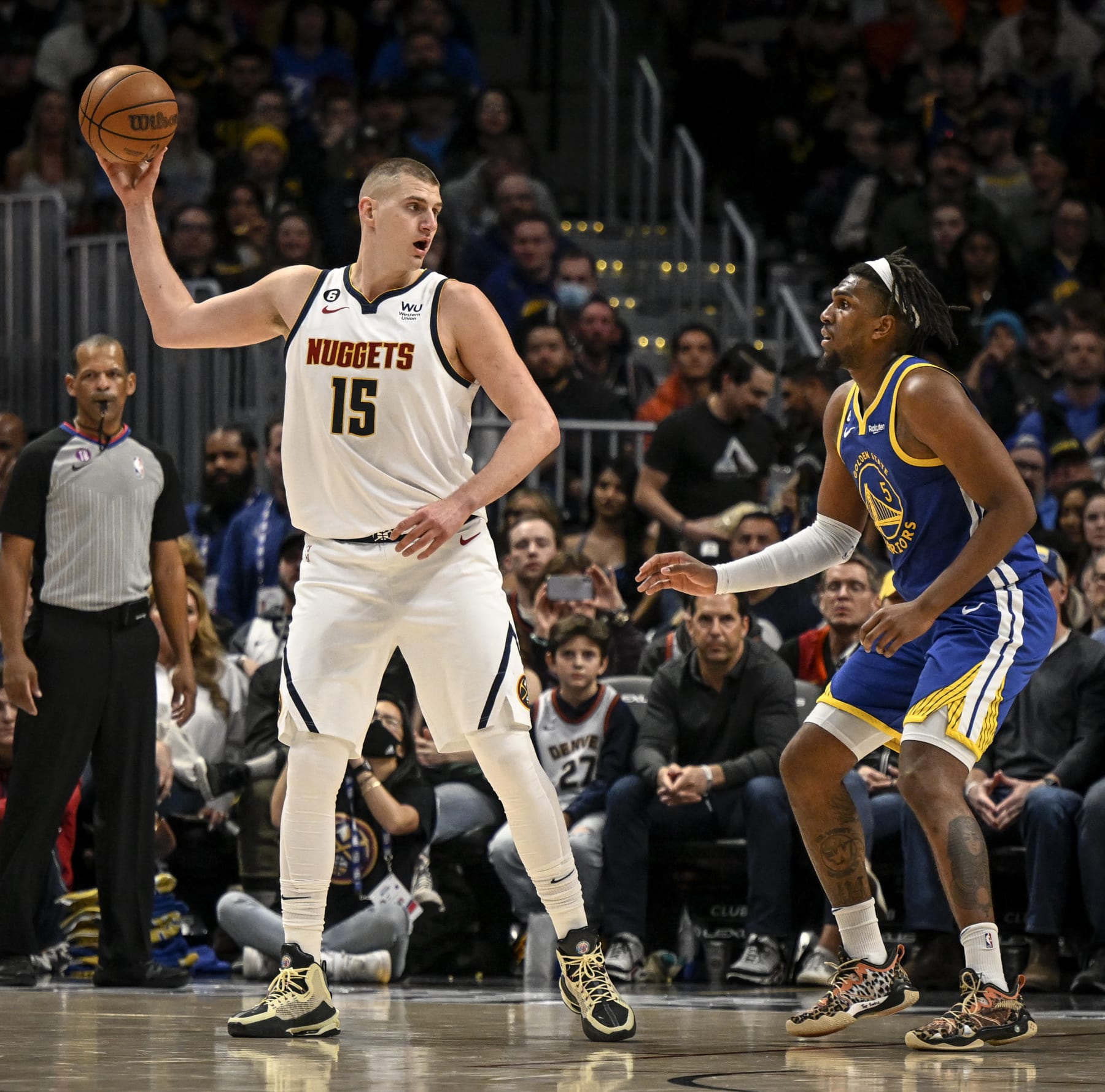 Nikola JokiÄ and Kevon Looney