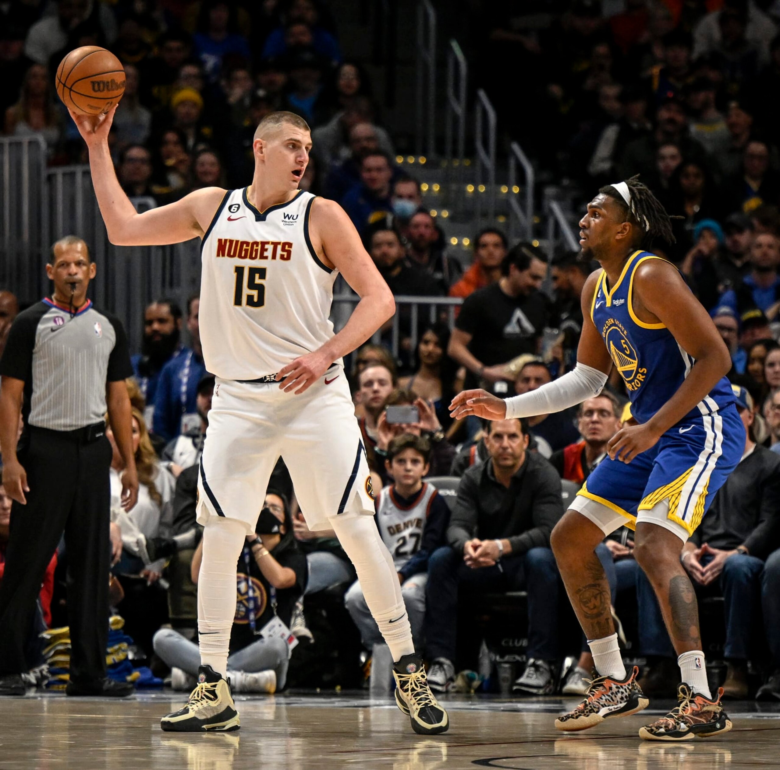 Nikola JokiÄ and Kevon Looney