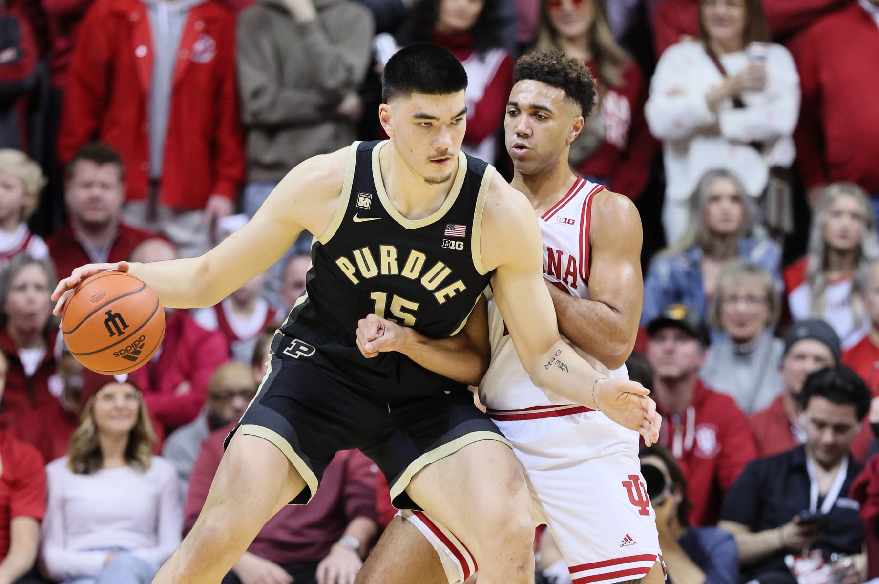 Purdue's Zach Edey and Indiana's Trayce Jackson-Davis