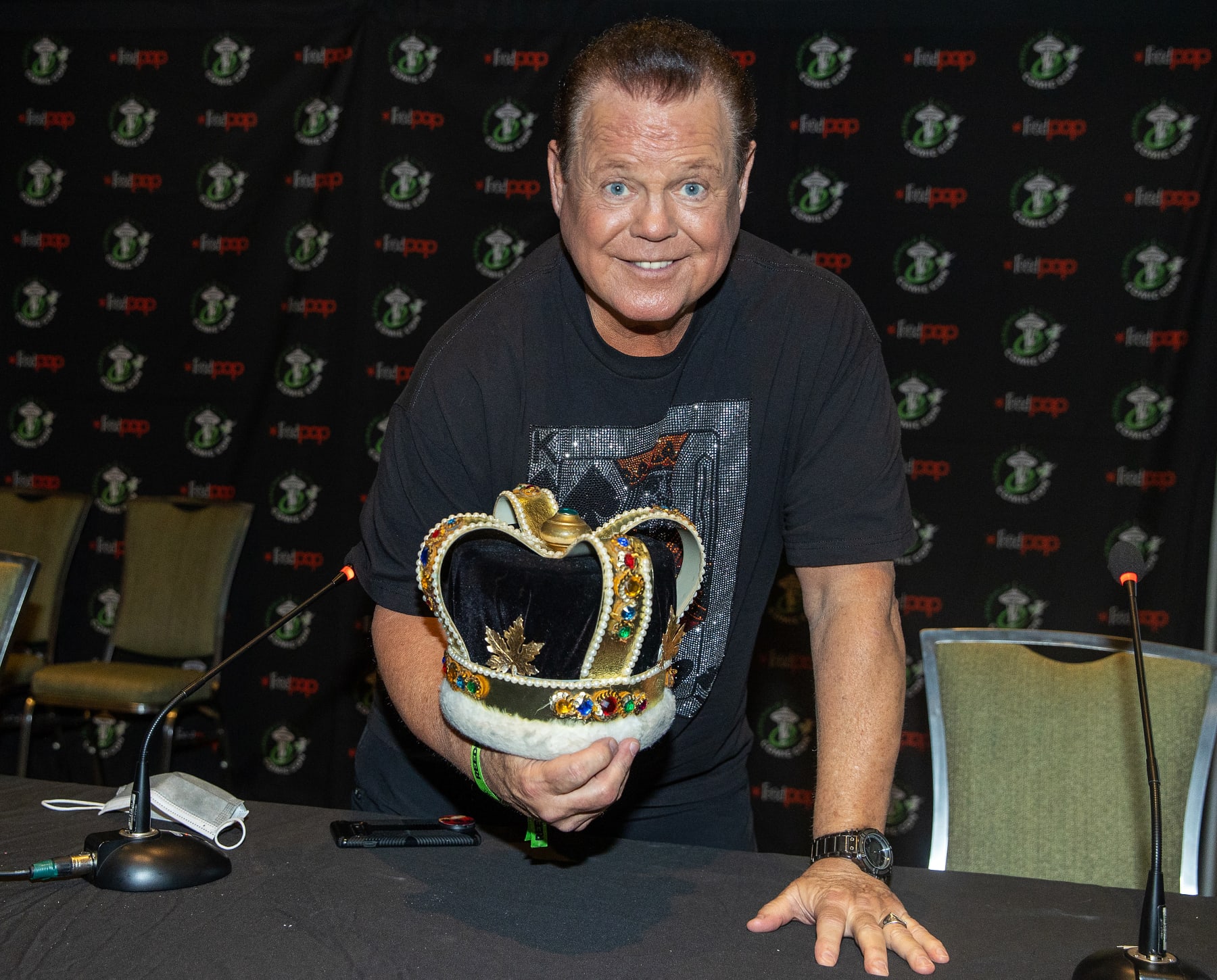 SEATTLE, WASHINGTON - DECEMBER 04: Professional wrestler Jerry "The King" Lawler poses for a photo during Emerald City Comic Con at the Washington State Convention Center on December 04, 2021 in Seattle, Washington. (Photo by Mat Hayward/Getty Images)
