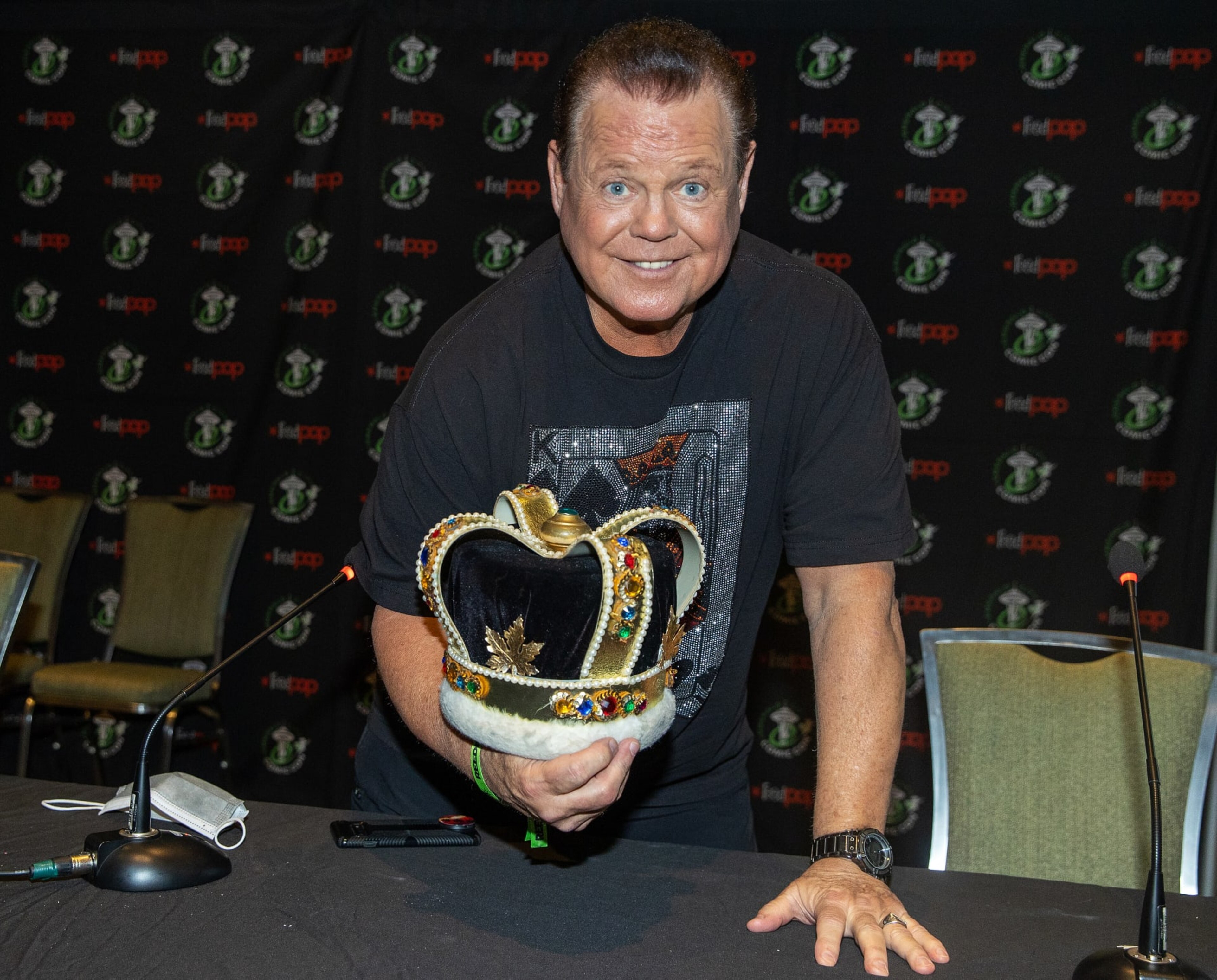 SEATTLE, WASHINGTON - DECEMBER 04: Professional wrestler Jerry "The King" Lawler poses for a photo during Emerald City Comic Con at the Washington State Convention Center on December 04, 2021 in Seattle, Washington. (Photo by Mat Hayward/Getty Images)