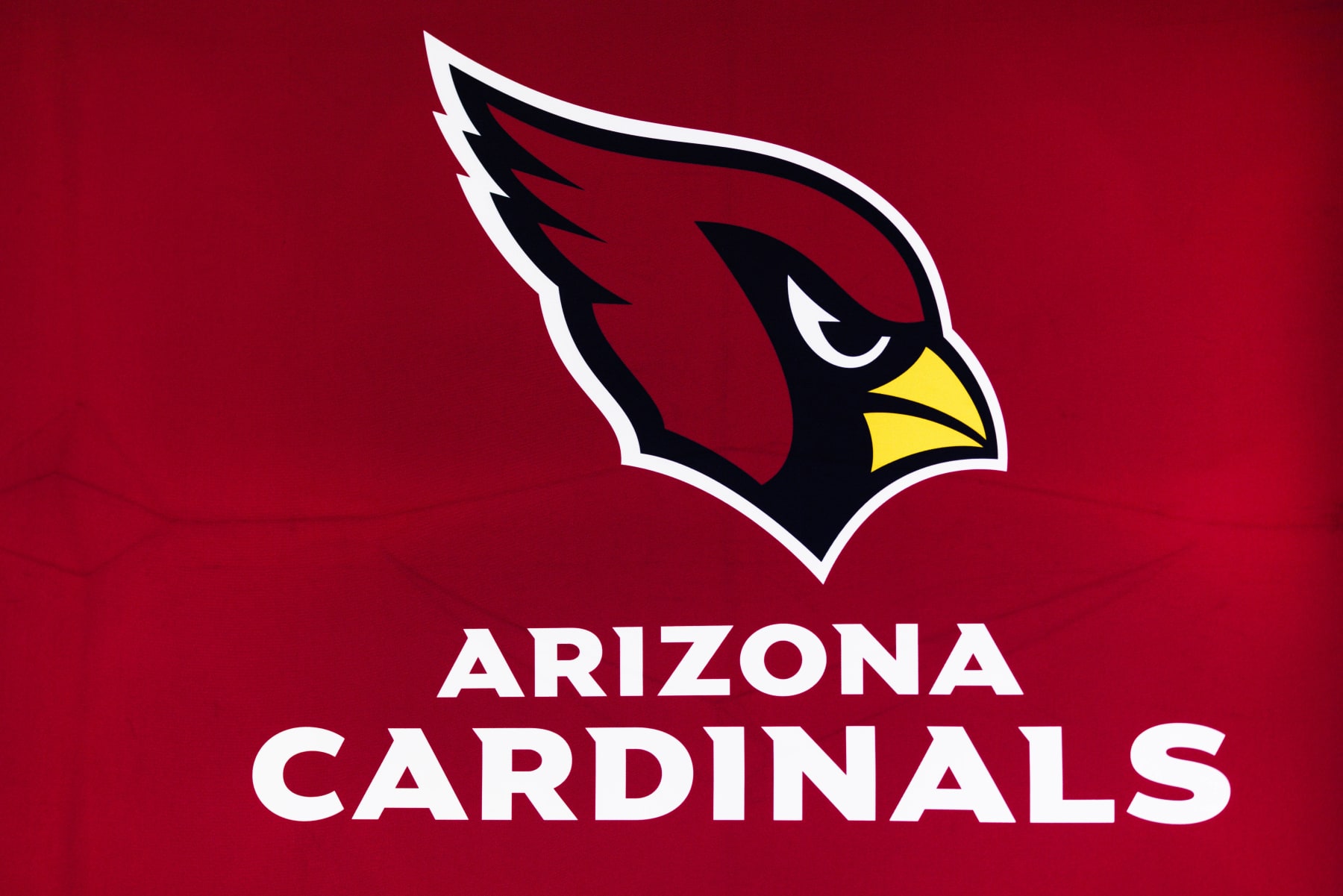 LOS ANGELES, CA - FEBRUARY 08: Detail view of the Arizona Cardinals logo seen at the Super Bowl Experience on February 08, 2022, at the Los Angeles Convention Center in Los Angeles, CA. (Photo by Ric Tapia/Icon Sportswire via Getty Images)