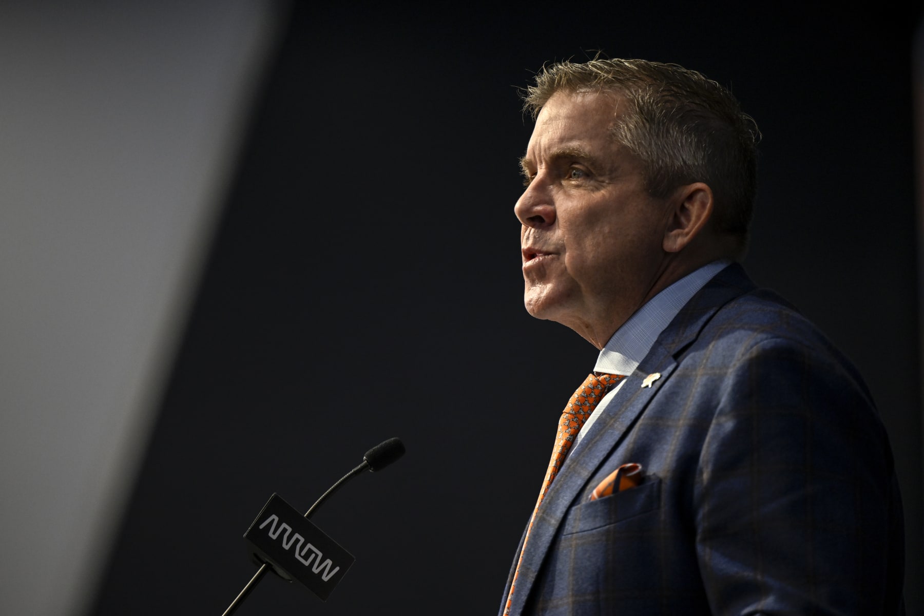 ENGLEWOOD , CO - FEBRUARY 6: Denver Broncos head coach Sean Payton speaks during an introductory press conference at team headquarters in Englewood, Colorado on Monday, February 6, 2023. (Photo by AAron Ontiveroz/MediaNews Group/The Denver Post via Getty Images)