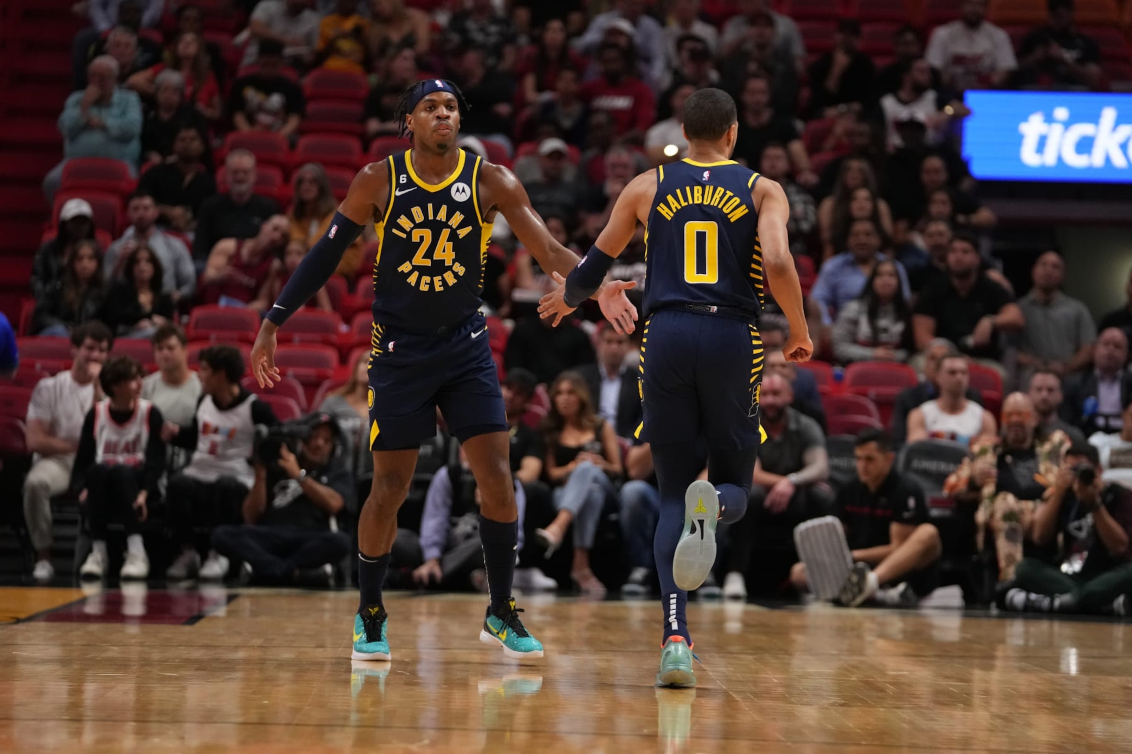 Buddy Hield and Tyrese Haliburton