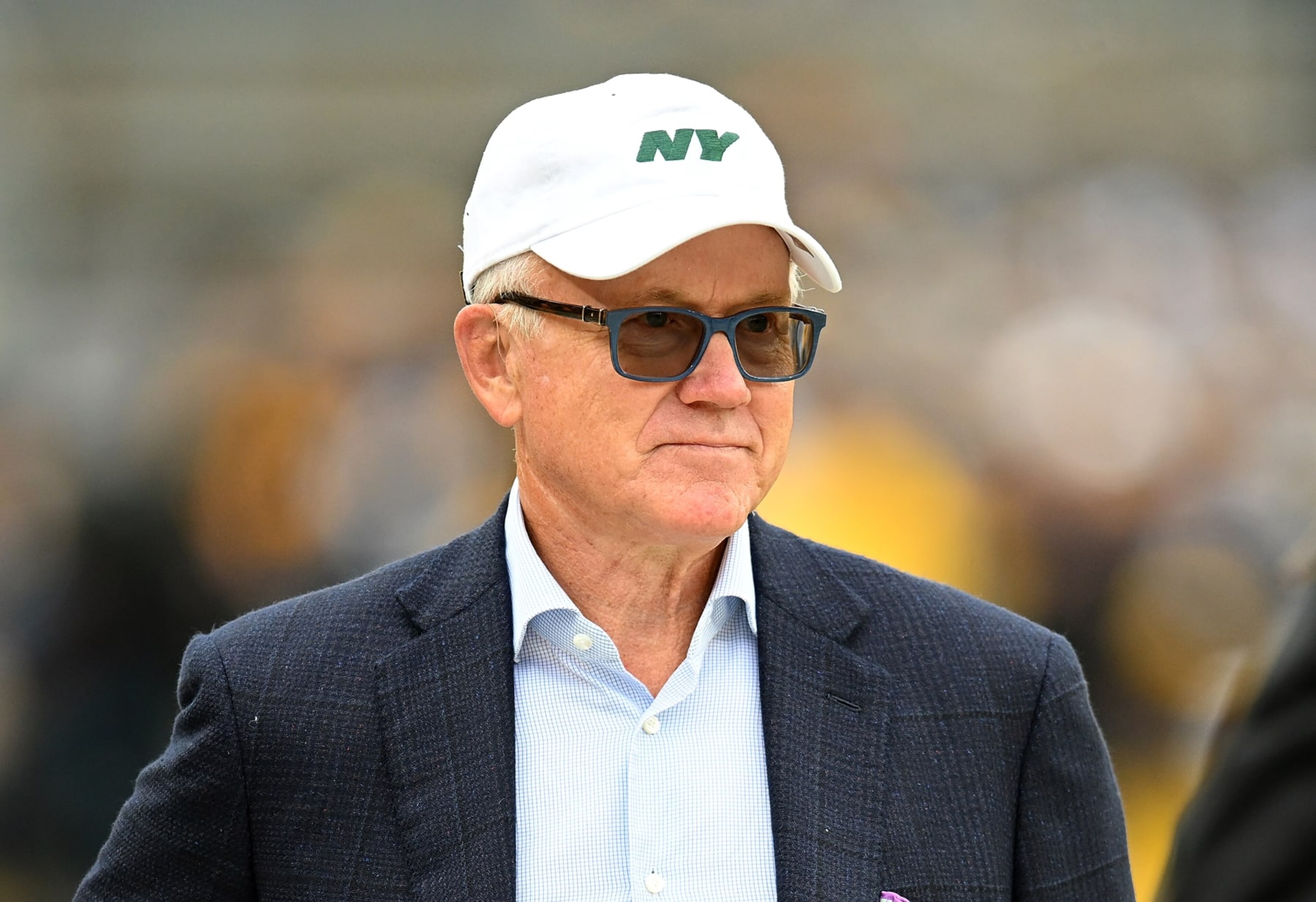 PITTSBURGH, PA - OCTOBER 02: New York Jets owner Woody Johnson looks on before a game against the Pittsburgh Steelers at Acrisure Stadium on October 2, 2022 in Pittsburgh, Pennsylvania. (Photo by Joe Sargent/Getty Images) PITTSBURGH, PA - OCTOBER 02: New York Jets owner Woody Johnson looks on before a game against the Pittsburgh Steelers at Acrisure Stadium on October 2, 2022 in Pittsburgh, Pennsylvania. (Photo by Joe Sargent/Getty Images)