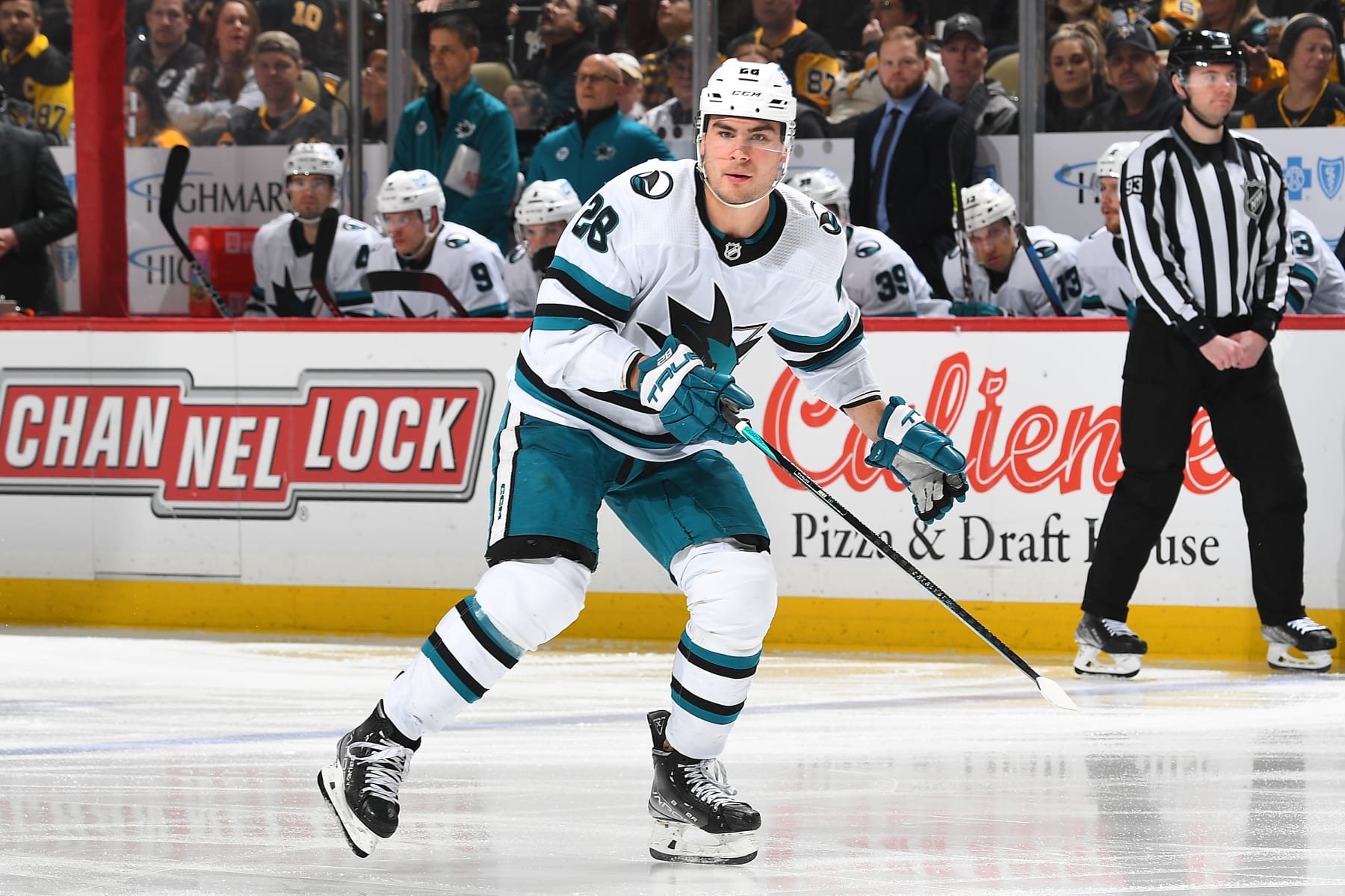 San Jose Sharks winger Timo Meier 