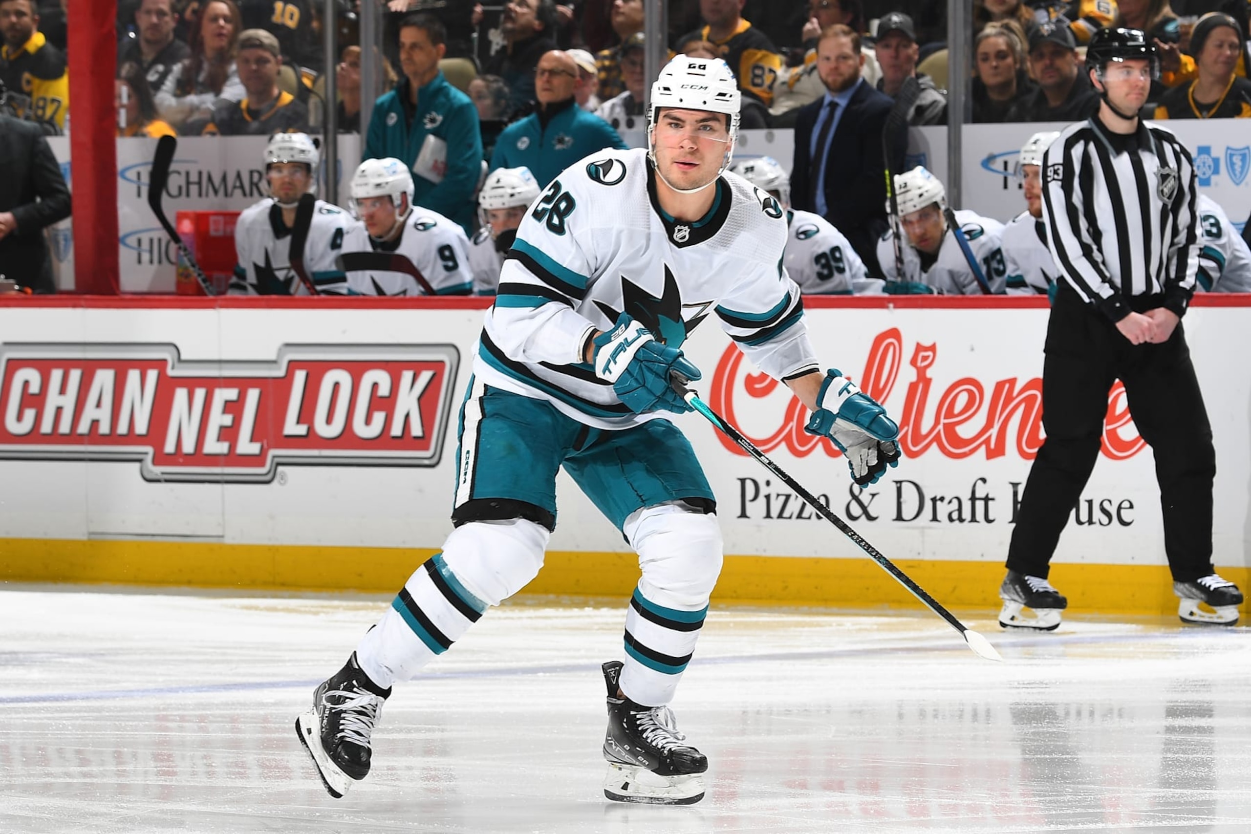 San Jose Sharks winger Timo Meier 