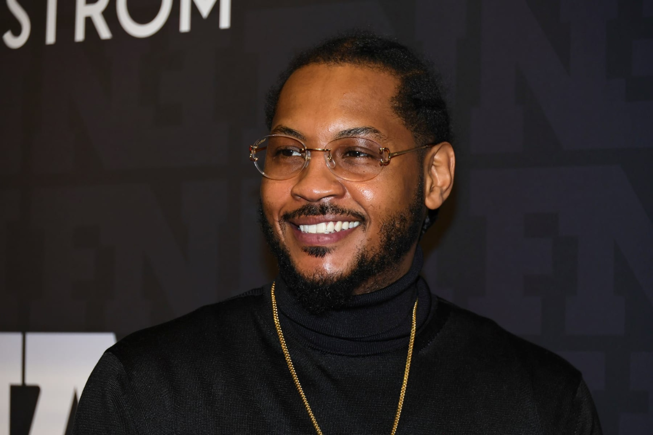 NEW YORK, NEW YORK - NOVEMBER 30: Carmelo Anthony attends the 36th Annual Footwear News Achievement Awards at Cipriani South Street on November 30, 2022 in New York City. (Photo by Theo Wargo/Getty Images)