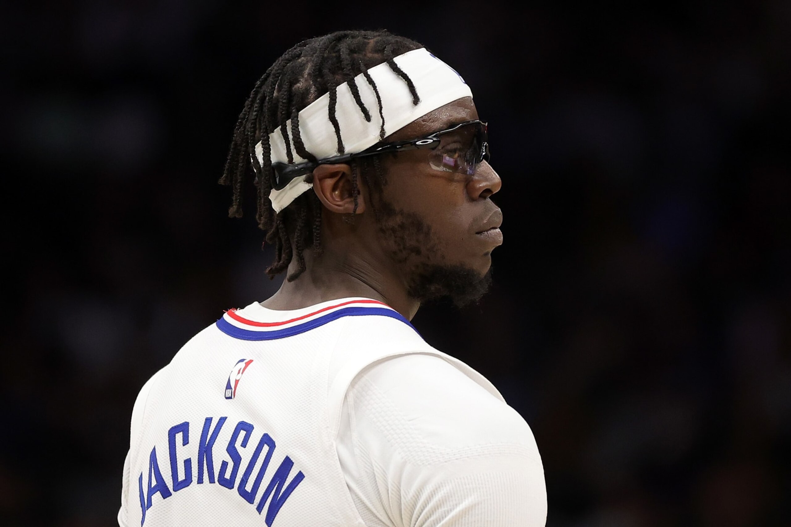 MILWAUKEE, WISCONSIN - FEBRUARY 02: Reggie Jackson #1 of the LA Clippers waits for a free throw during a game against the Milwaukee Bucks at Fiserv Forum on February 02, 2023 in Milwaukee, Wisconsin. The Bucks defeated the Clippers 106-105. NOTE TO USER: User expressly acknowledges and agrees that, by downloading and or using this photograph, User is consenting to the terms and conditions of the Getty Images License Agreement. (Photo by Stacy Revere/Getty Images) MILWAUKEE, WISCONSIN - FEBRUARY 02: Reggie Jackson #1 of the LA Clippers waits for a free throw during a game against the Milwaukee Bucks at Fiserv Forum on February 02, 2023 in Milwaukee, Wisconsin. The Bucks defeated the Clippers 106-105. NOTE TO USER: User expressly acknowledges and agrees that, by downloading and or using this photograph, User is consenting to the terms and conditions of the Getty Images License Agreement. (Photo by Stacy Revere/Getty Images)