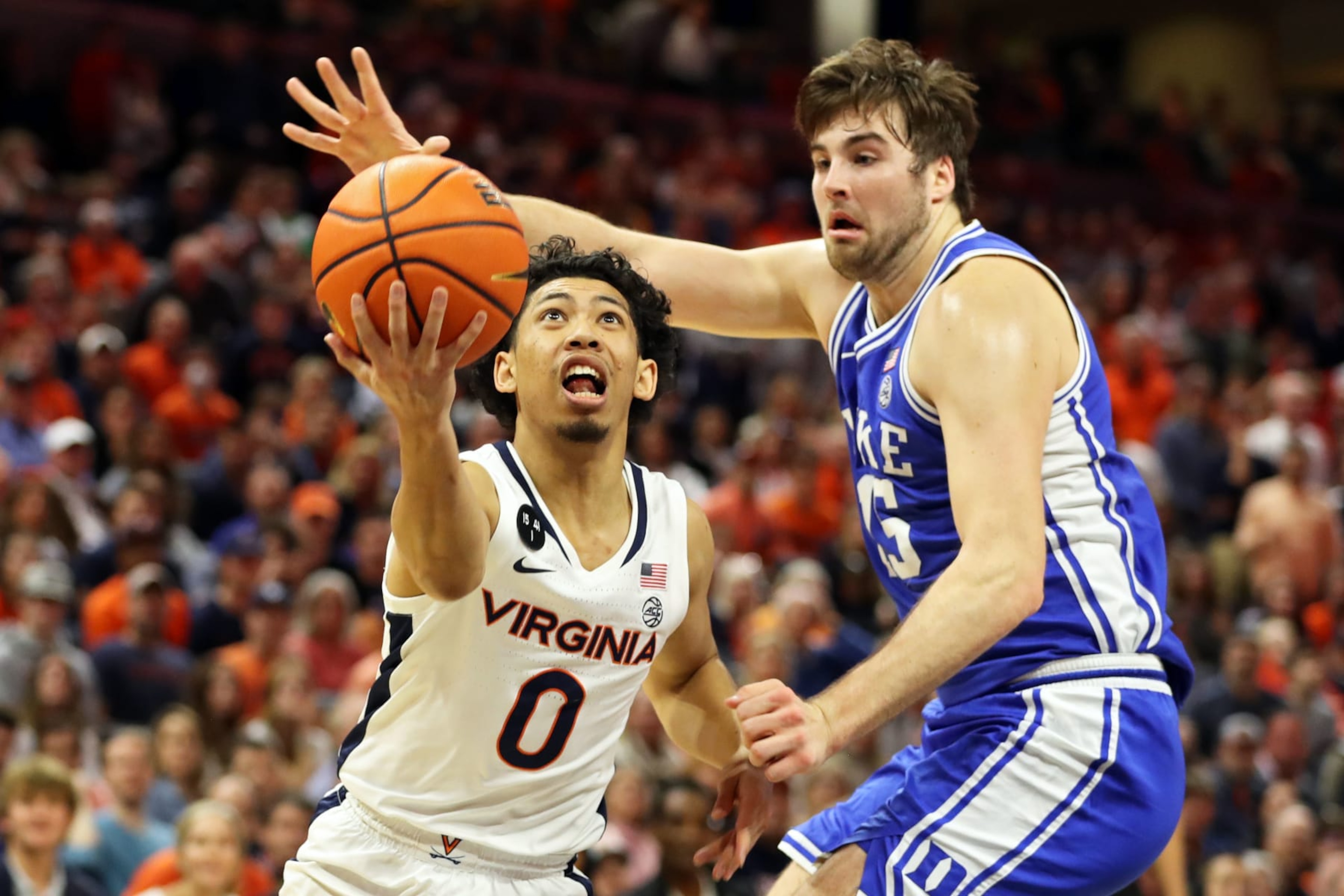 Virginia's Kihei Clark and Duke's Ryan Young