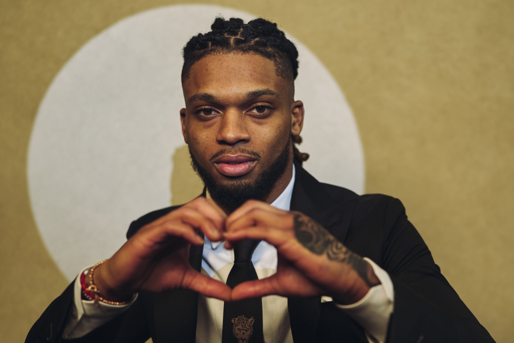 PHOENIX, AZ - FEBRUARY 09: Damar Hamlin poses for a photo during NFL Honors at the Symphony Hall on February 9, 2023 in Phoenix, Arizona. (Photo by Cooper Neill/Getty Images)