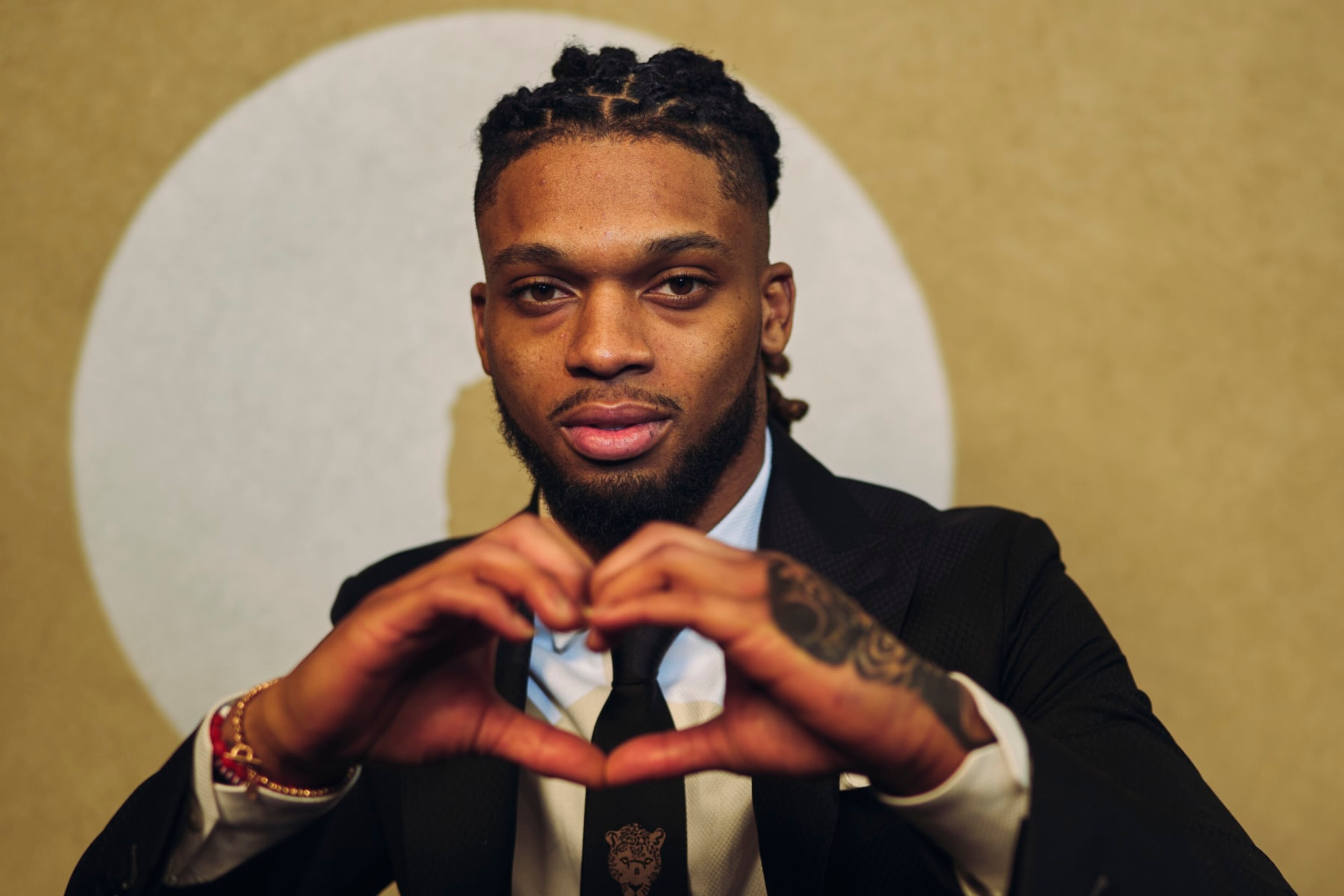 PHOENIX, AZ - FEBRUARY 09: Damar Hamlin poses for a photo during NFL Honors at the Symphony Hall on February 9, 2023 in Phoenix, Arizona. (Photo by Cooper Neill/Getty Images)
