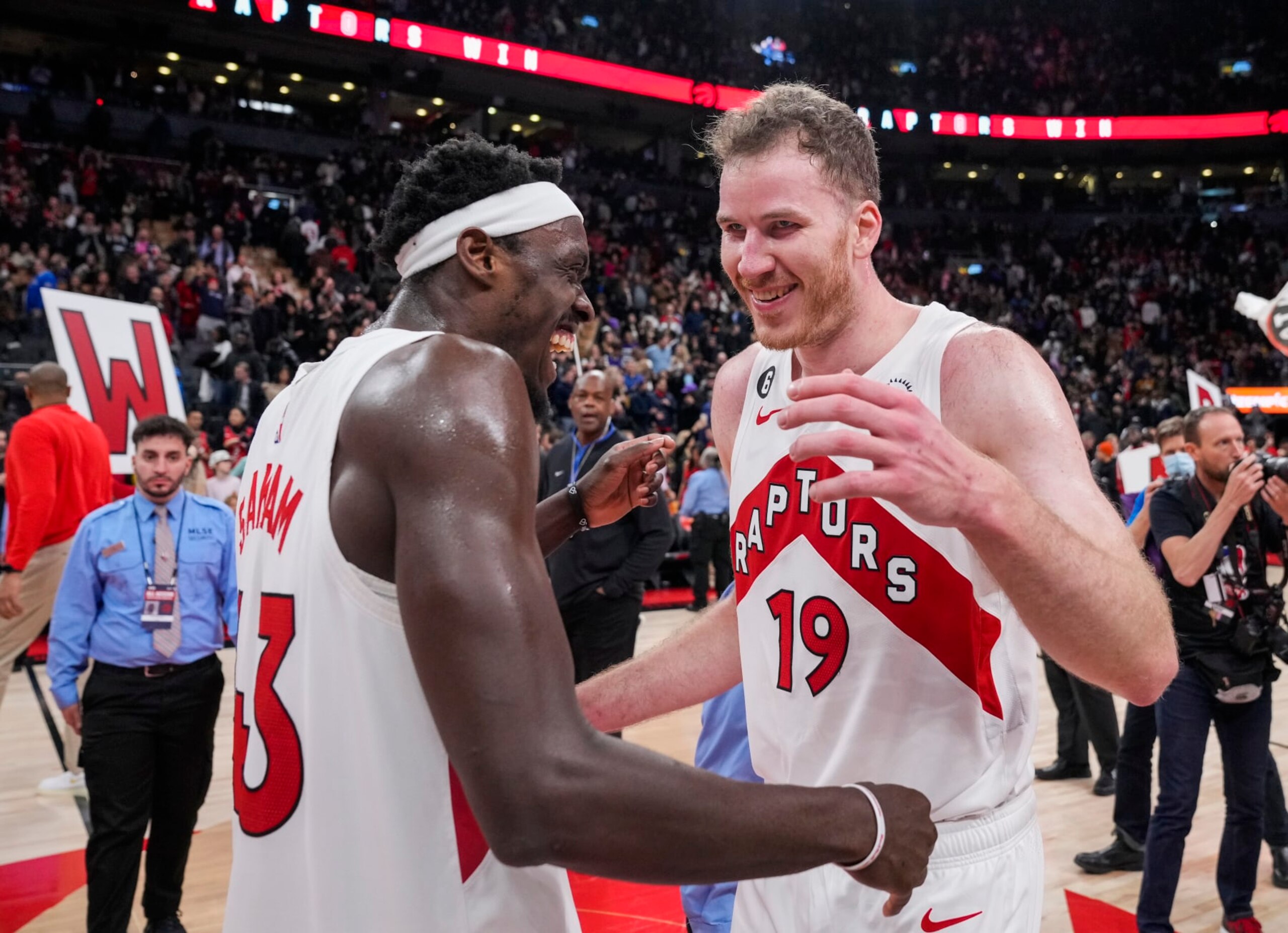 Pascal Siakam and Jakob Poeltl