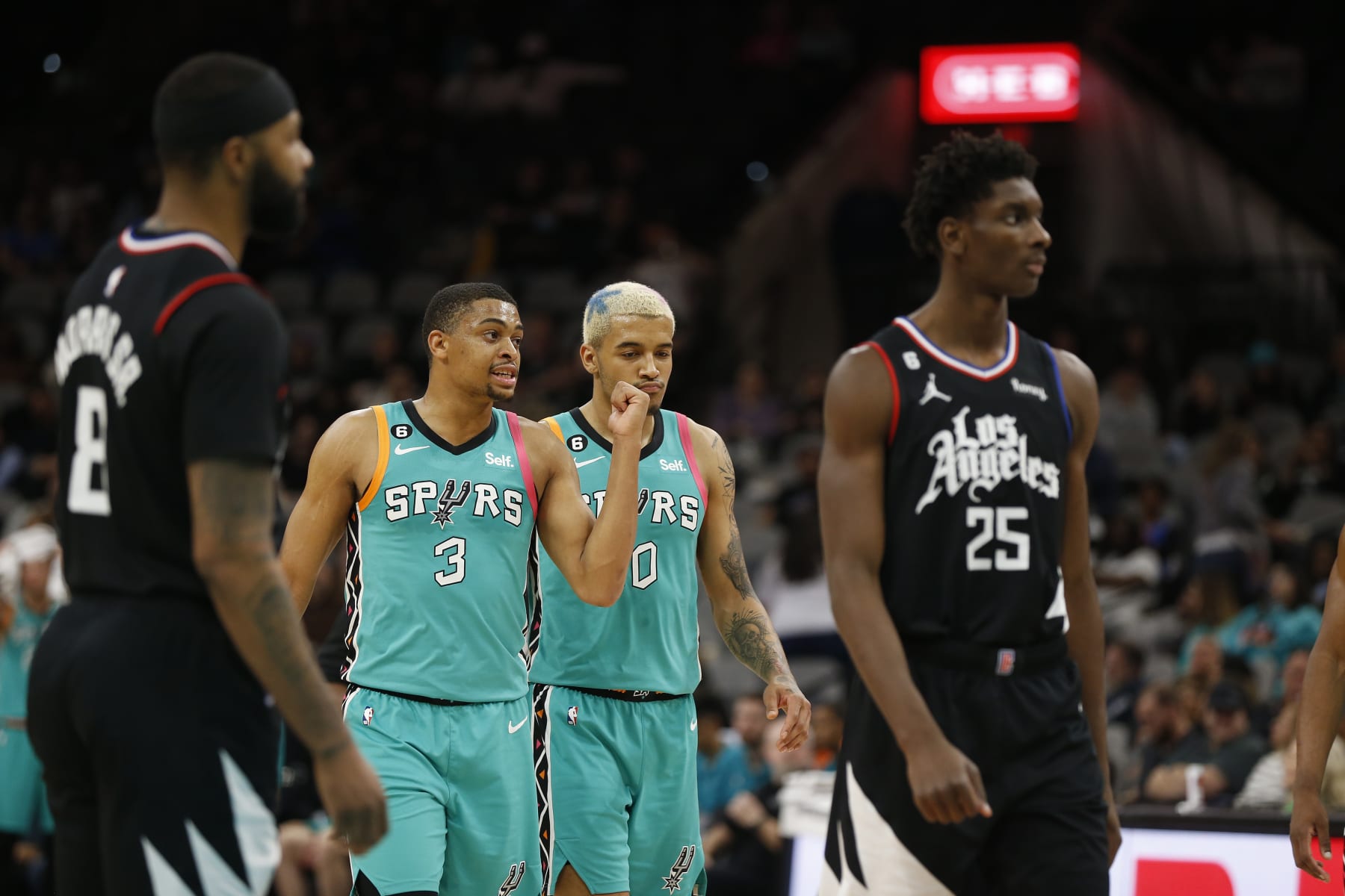 Jeremy Sochan and Keldon Johnson.