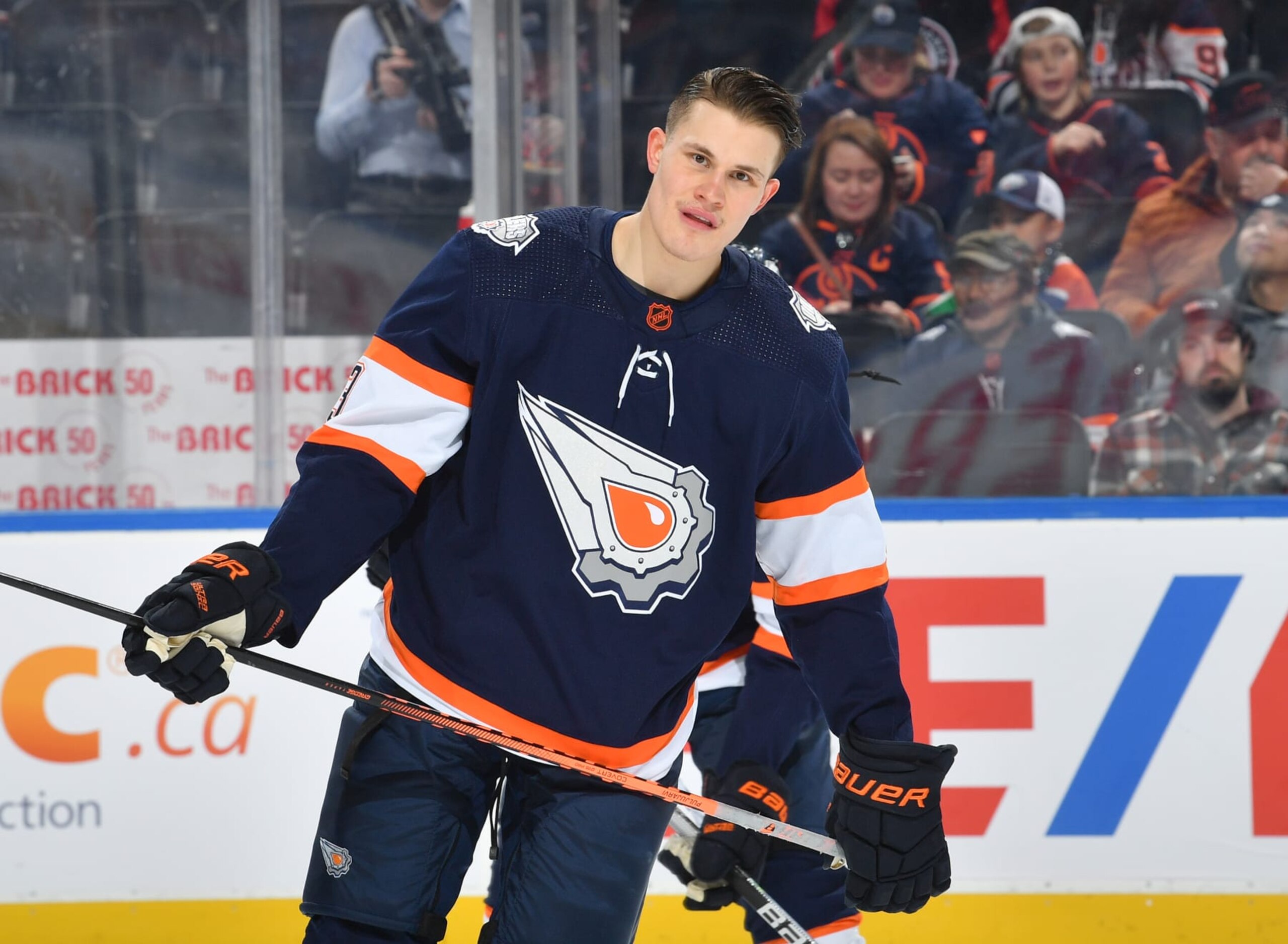 EDMONTON, CANADA - JANUARY 28: Jesse Puljujarvi #13 of the Edmonton Oilers skates during warm up before the game against the Chicago Blackhawks on January 28, 2023 at Rogers Place in Edmonton, Alberta, Canada. (Photo by Andy Devlin/NHLI via Getty Images) EDMONTON, CANADA - JANUARY 28: Jesse Puljujarvi #13 of the Edmonton Oilers skates during warm up before the game against the Chicago Blackhawks on January 28, 2023 at Rogers Place in Edmonton, Alberta, Canada. (Photo by Andy Devlin/NHLI via Getty Images)
