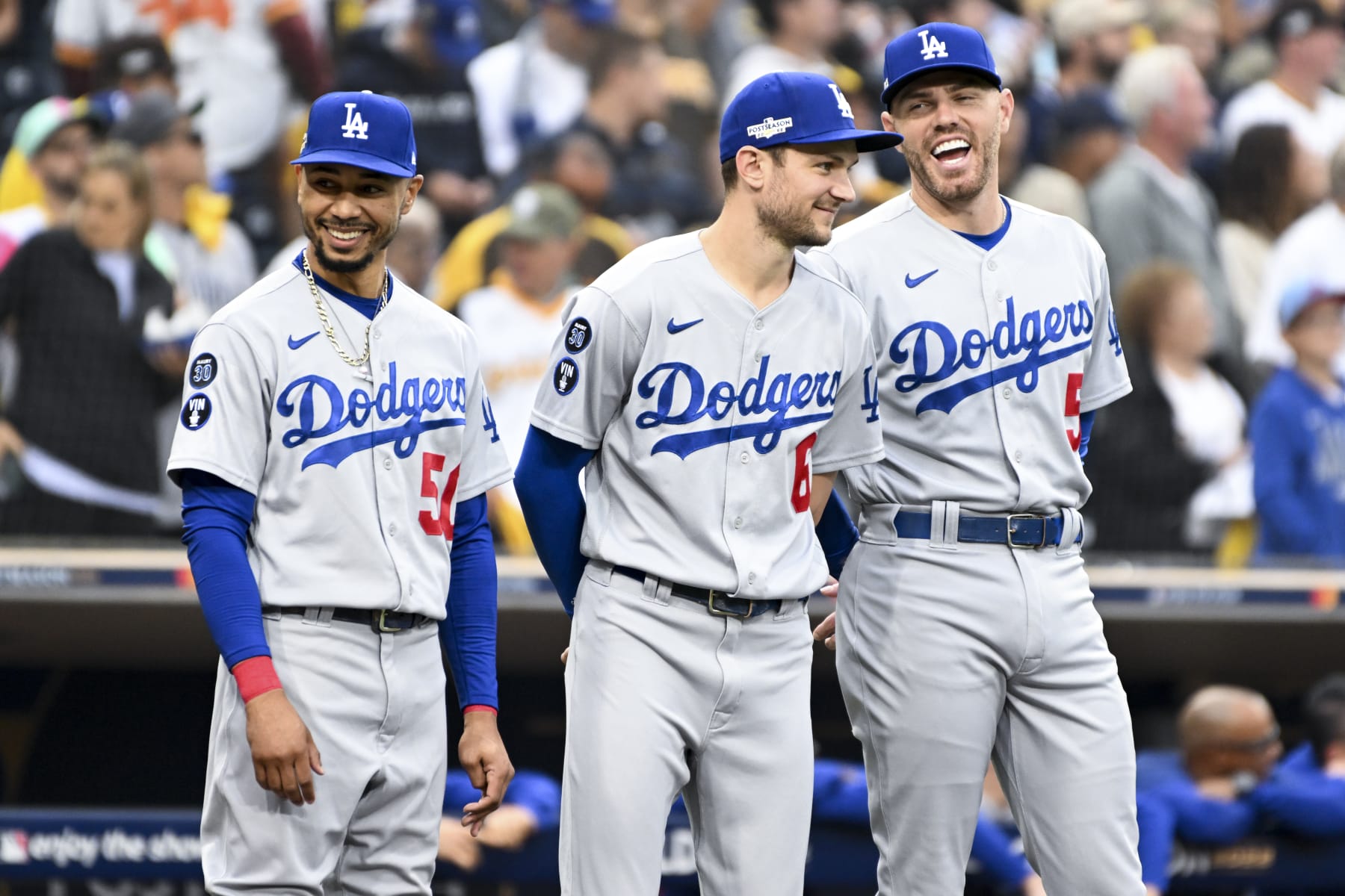 Mookie Betts, Trea Turner and Freddie Freeman